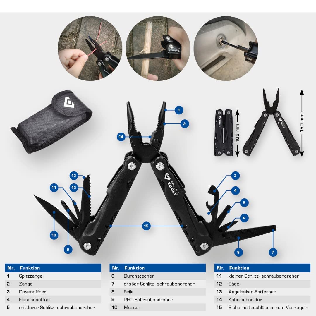 BRLLIANT BT100903 Multifunctional Pliers - Home & Auto Repair Tool