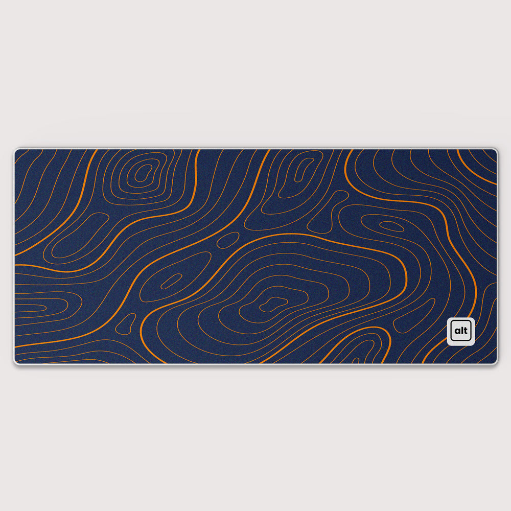 Premium Blue Orange Damascus Pattern Gaming Mouse Pad - Non-Slip Rubber Base for PC, Laptop & Office Use - Perfect for Gamers, Designers & Professionals