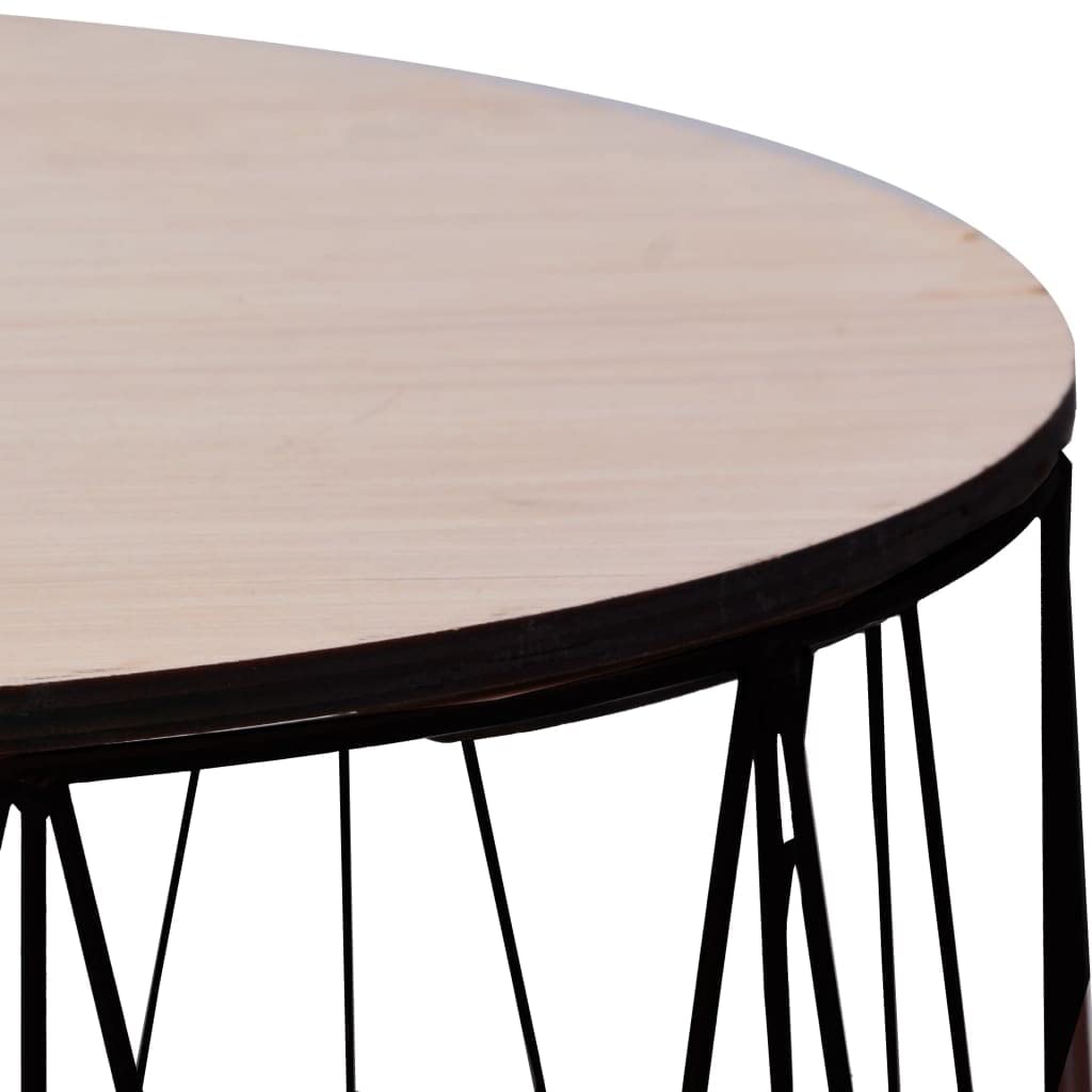 CHARMMA Modern Coffee Table Set of 2 - Black Wooden Side Tables for Living Room, Bedroom, or Office - Perfect for Small Spaces and Home Decor