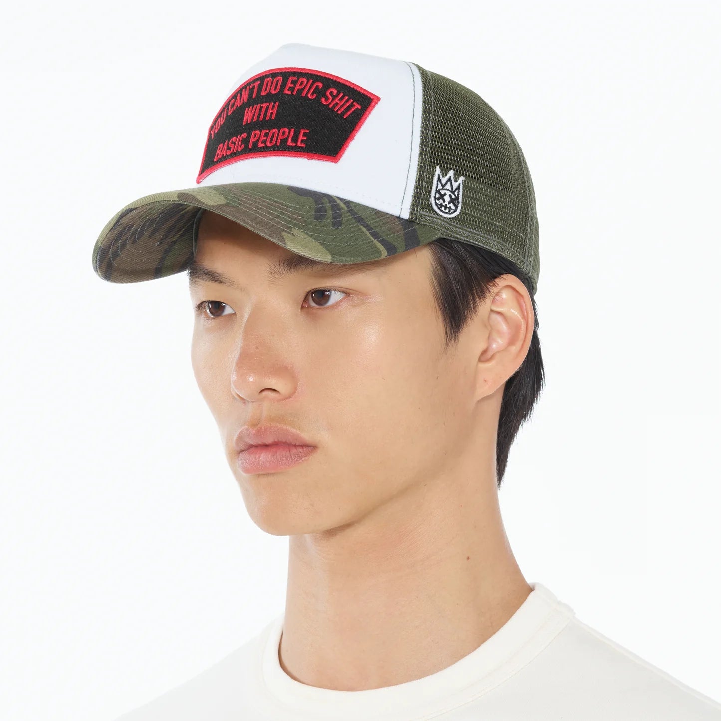 CULT OF INDIVIDUALITY Can't Do Epic Shit Mesh Back Trucker Hat - Stylish Adjustable Snapback Cap for Men & Women - Perfect for Outdoor Activities, Concerts and Streetwear Fashion