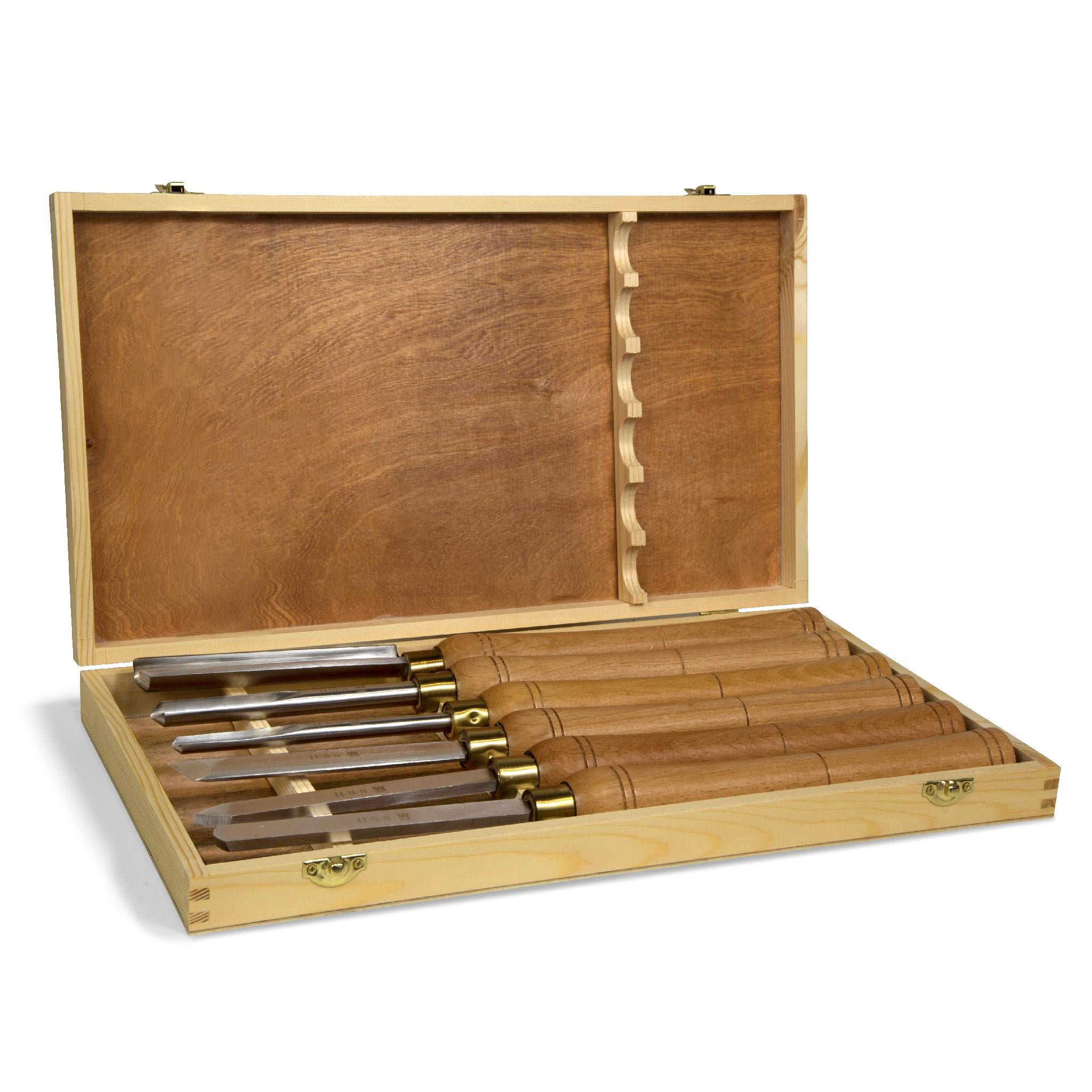 WEN CH10 6-Piece Premium Woodworking Chisel Set - 6-Inch High-Speed Steel Blades & 10-Inch English Beech Handles - Perfect for Fine Wood Carving, Furniture Making, and DIY Projects