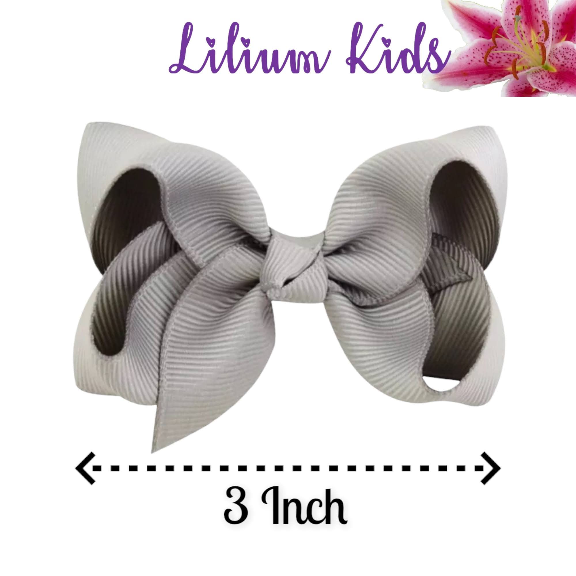 10pk Black Hair Bows Knots Clips - 3 Inch (7.6cm) Solid Color Girls Hair Accessories for School, Parties & Everyday Wear
