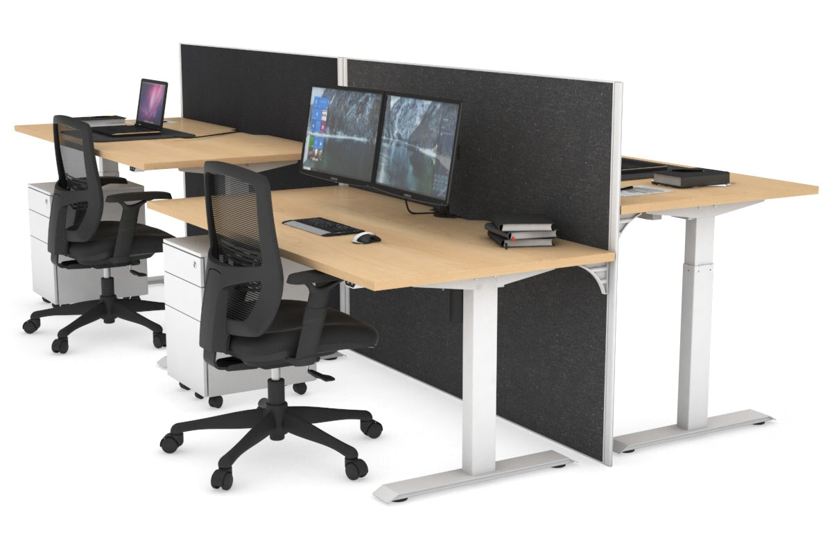 Adjustable Height 4-Person Workbench - 1200L x 800W with Cable Management | Perfect for Office, Workshop & Garage Workspaces