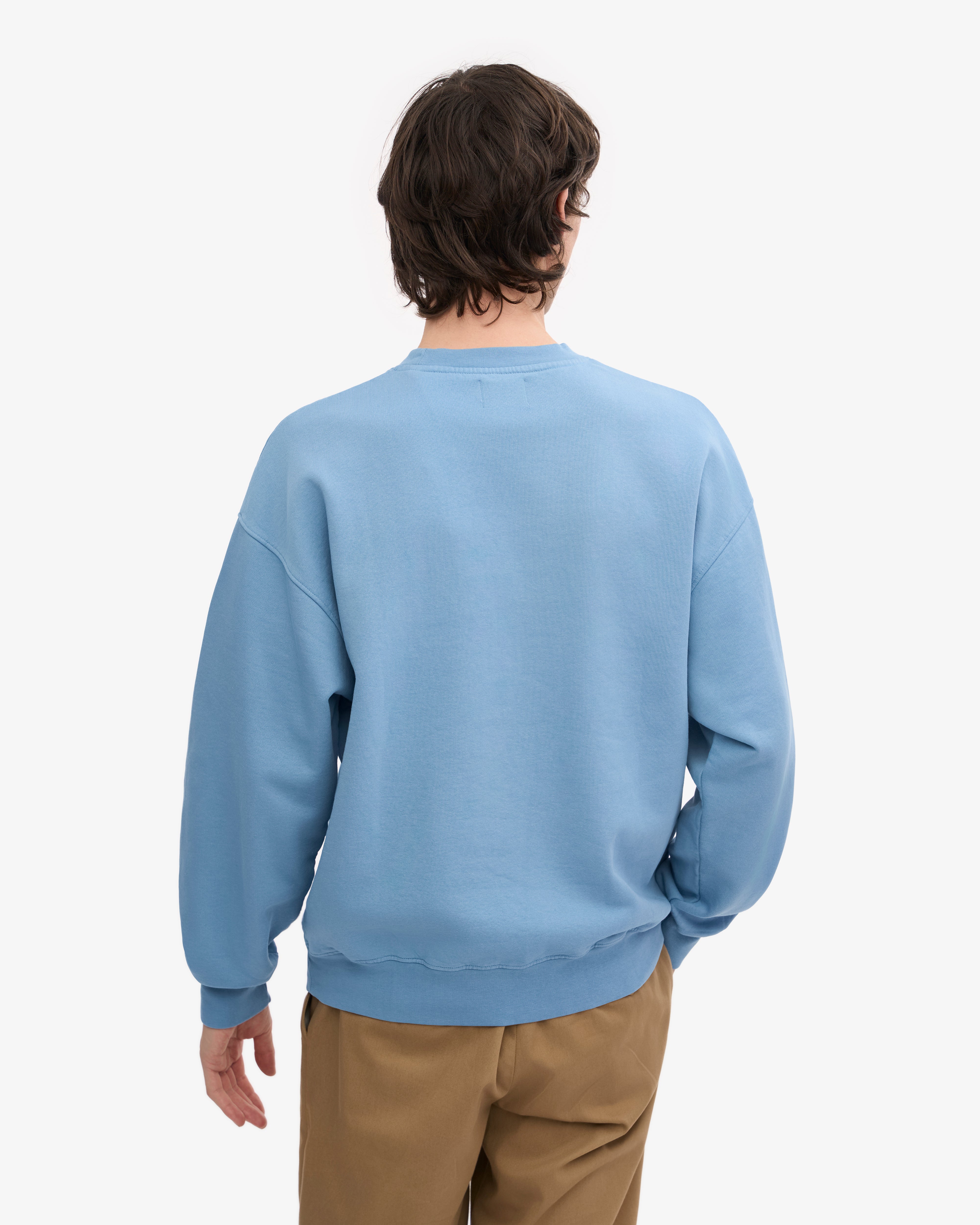 Organic Oversized Crewneck Sweatshirt - Seaside Blue - Soft & Comfortable Unisex Pullover for Casual Wear, Loungewear & Outdoor Activities