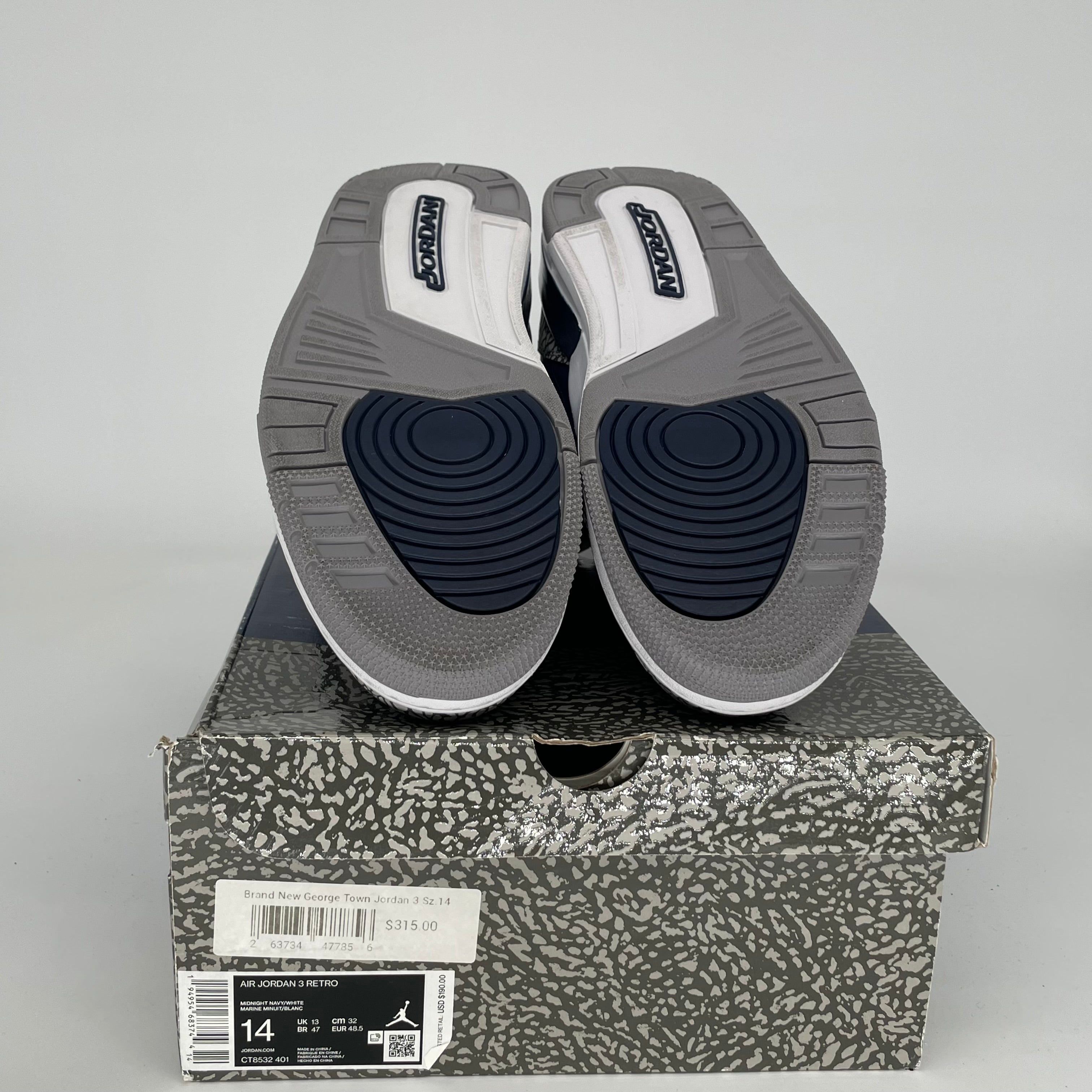 AIR JORDAN 3 GEORGETOWN Men's Basketball Shoes - Size 14 (CT8532-401) - Retro Sneakers for Casual Wear & Street Style