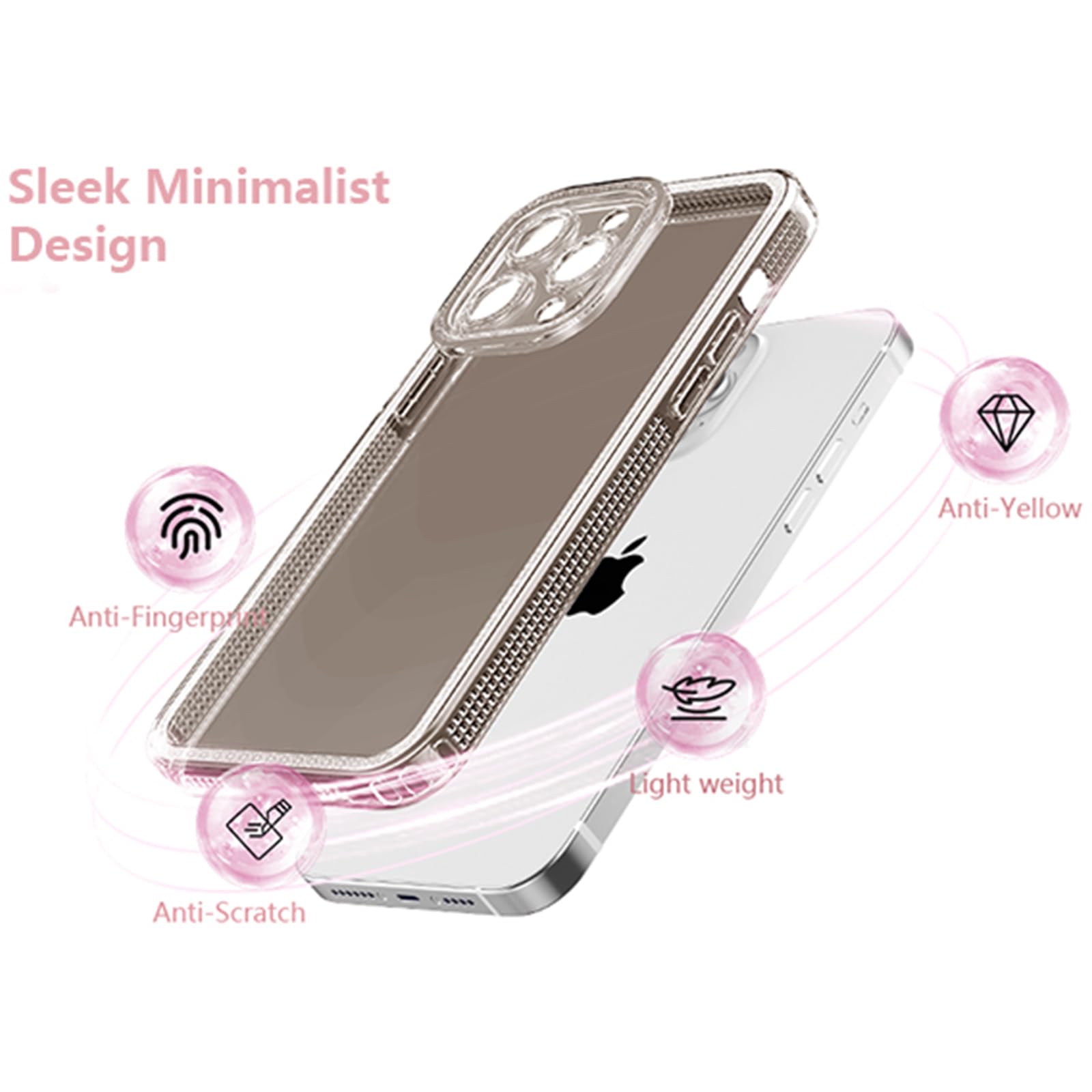 ZTOFERA Sparkly Glitter Clear Case for iPhone 15 Pro Max 6.7 inch - Cute Bling Protective Cover for Women & Girls, Flexible Soft TPU Silicone Bumper (Black) - Perfect for Everyday Use, Parties & Gift Giving