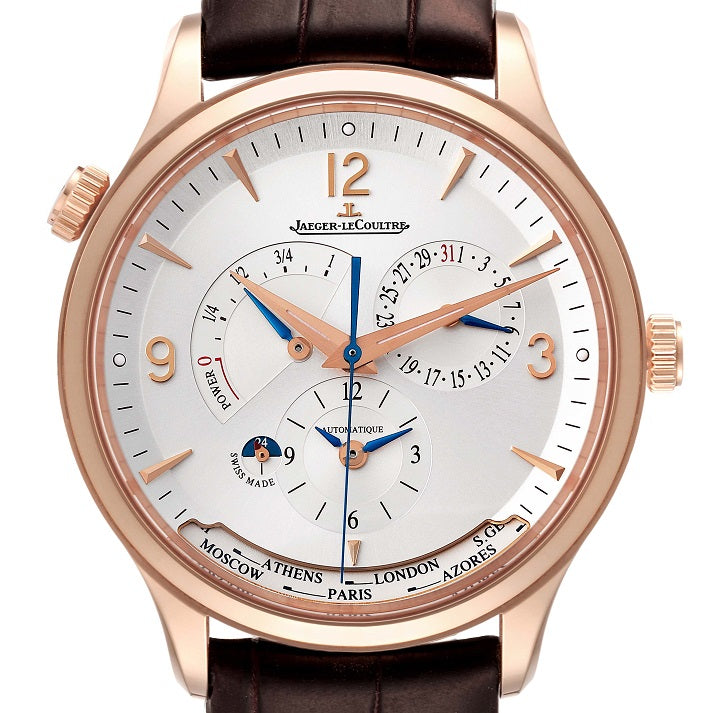 Jaeger-LeCoultre Master Control Geographic 18K Rose Gold Men's Luxury Watch - Perfect for Business Meetings & Formal Events