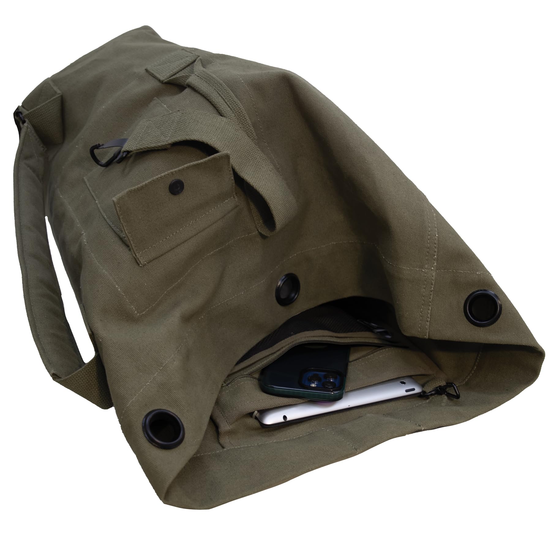 Rothco Nomad 38L Canvas Duffle Backpack - Waterproof Gym Bag for Men & Women - Perfect for Travel, Sports, Hiking & Workout - Convertible Duffel Bag with Shoulder Straps