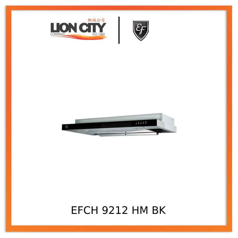 EF 90CM Range Hood - EFCH 9212 HM BK - Powerful Kitchen Exhaust Fan with LED Lights - Perfect for Modern Home Cooking & Smoke Removal