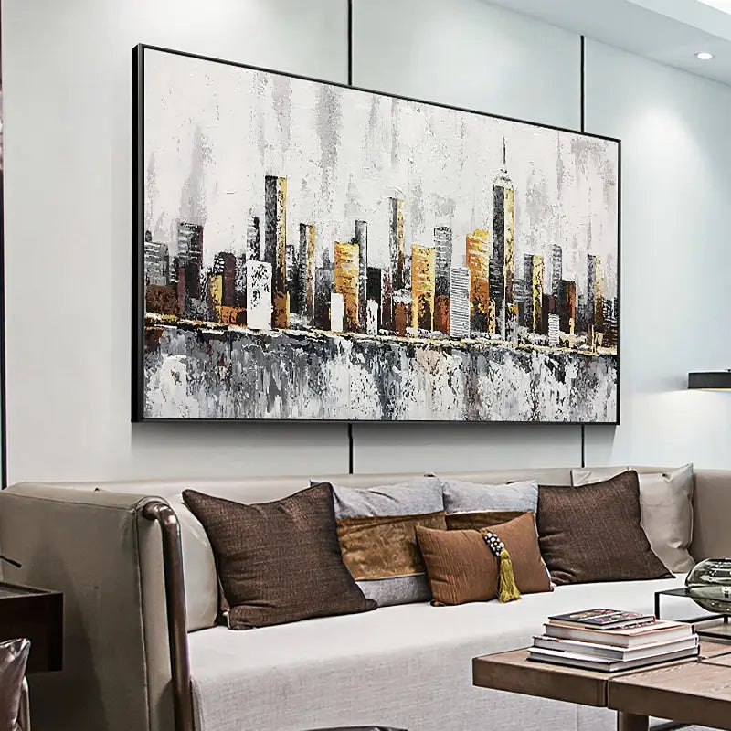 Urban Landscape Painting #UL 002 - Modern Wall Art for Home & Office Decor - Perfect for Living Room, Bedroom or Workspace