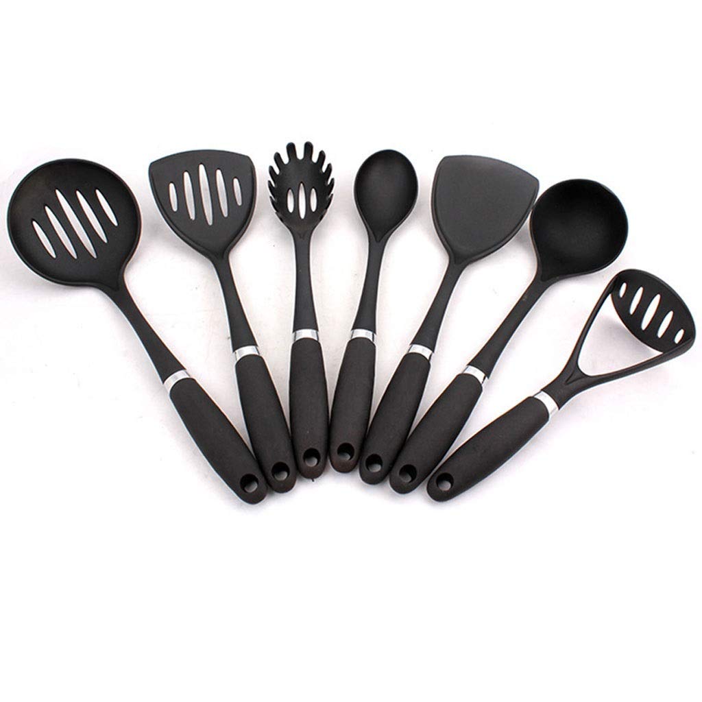 6-Piece Nylon Kitchen Utensil Set - Non-Stick Cooking Spoons, Heat-Resistant Turner, Soup Ladle & Spatula - Perfect for Baking, Frying & Everyday Cooking