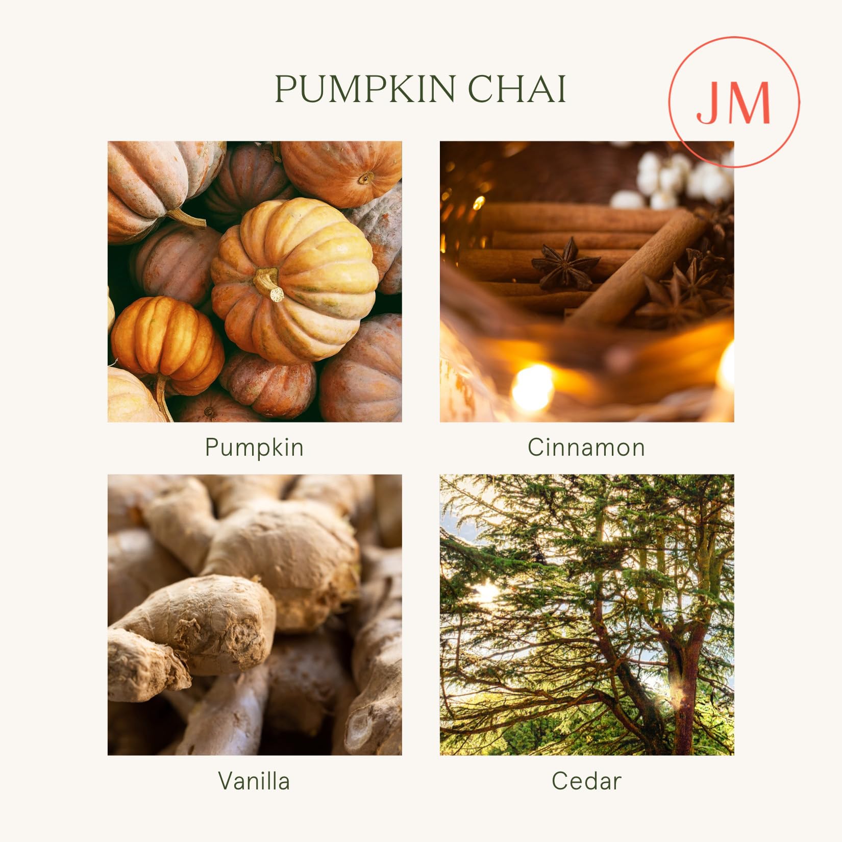 LA JOLIE MUSE Pumpkin Spice Scented Soy Candle - 19oz Natural Wood Wick Candle in Glass Jar | Fall Home Decor & Long-Lasting Aromatherapy | Perfect Gift for Men & Women | Pumpkin Chai Fragrance for Cozy Autumn Evenings & Thanksgiving Decor