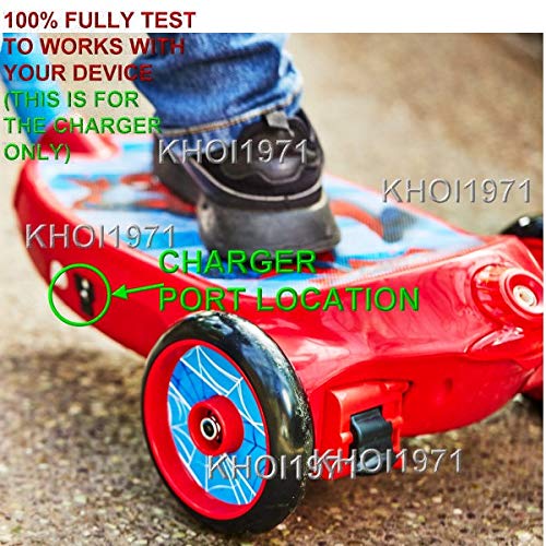 KHOI1971 6V Wall Charger AC Adapter Power Cord for Huffy Marvel Spider-Man Bubble Scooter (18048 Model) | Replacement Charger | Perfect for Kids' Ride-On Toys & Outdoor Play