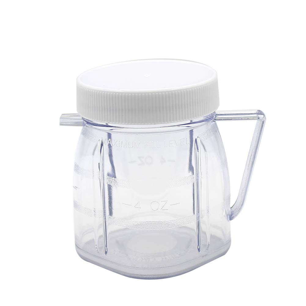 Oster Blender Replacement Parts - 2 Pack Mini 1-Cup Plastic Jars for Smoothies, Baby Food & Meal Prep | Compatible with Oster Blenders | Durable BPA-Free Plastic Containers