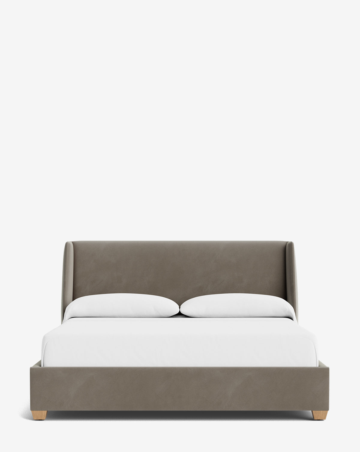 Walt Bed Low Headboard - Modern Minimalist Bed Frame for Small Spaces - Perfect for Apartments, Dorms & Guest Rooms