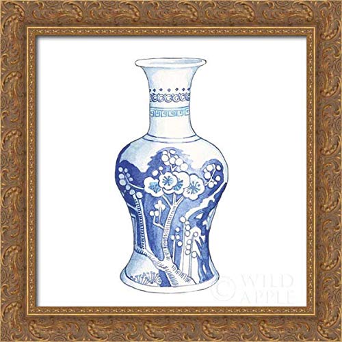 Ginger Jar III - 28x28 Gold Ornate Framed Canvas Art Print | Wild Apple Portfolio | Elegant Home Decor for Living Room, Bedroom & Office