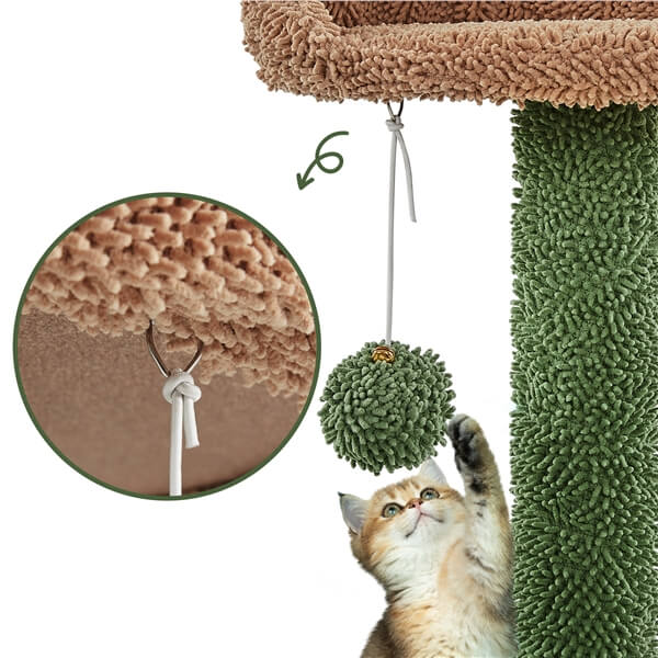 Yaheetech 54.5 Inch Tall Cat Tree with Scratching Posts - Multi-Level Cactus Design Cat Tower for Indoor Cats - Perfect for Play, Climbing, and Scratching in Home or Office