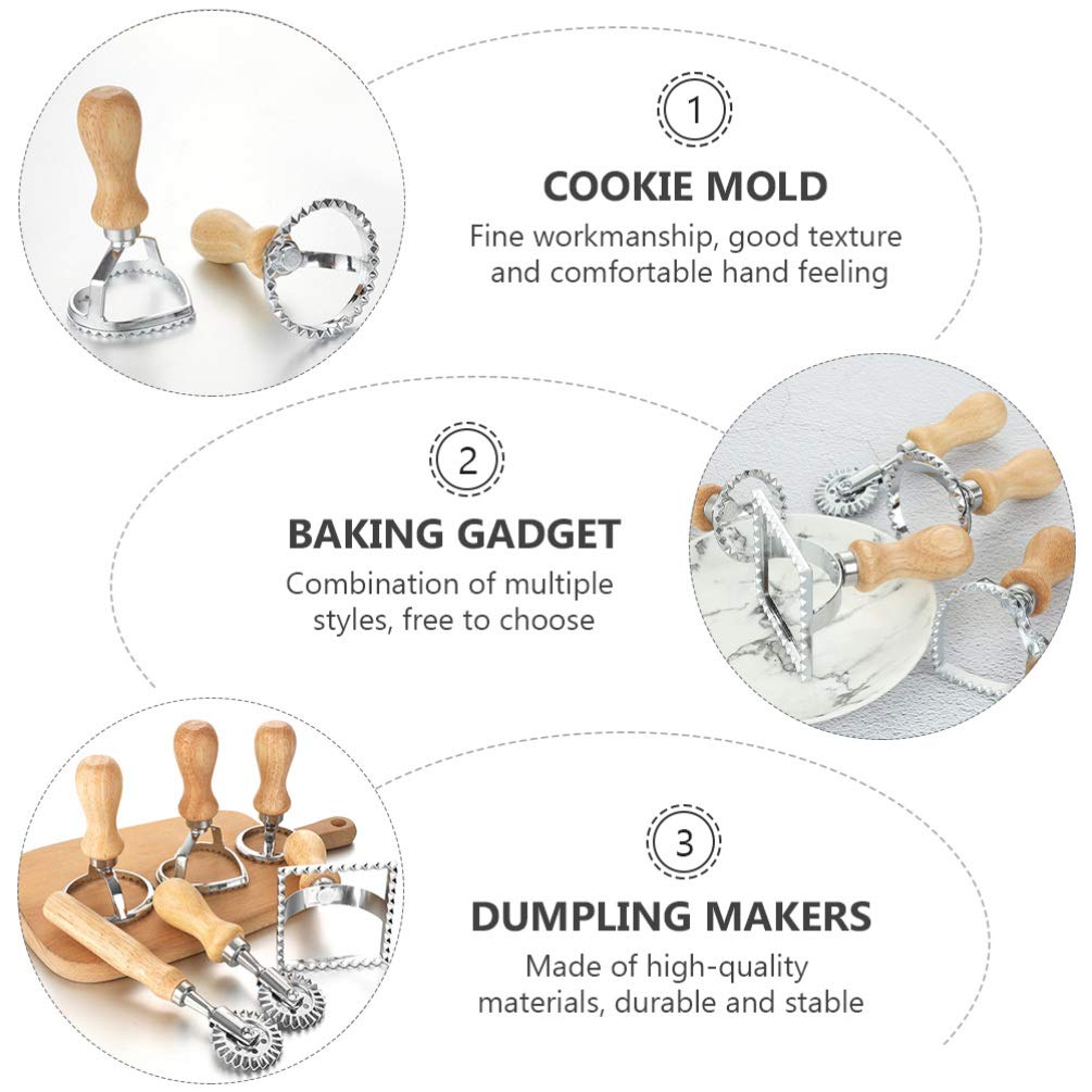 4pcs Alloy Dumpling Maker Set - Biscuit & Cookie Mold, Dumpling Wrapper Cutter for Baking - Perfect for Homemade Dumplings, Pastries & Cookies - Ideal for Kitchen, Bakery & Holiday Cooking