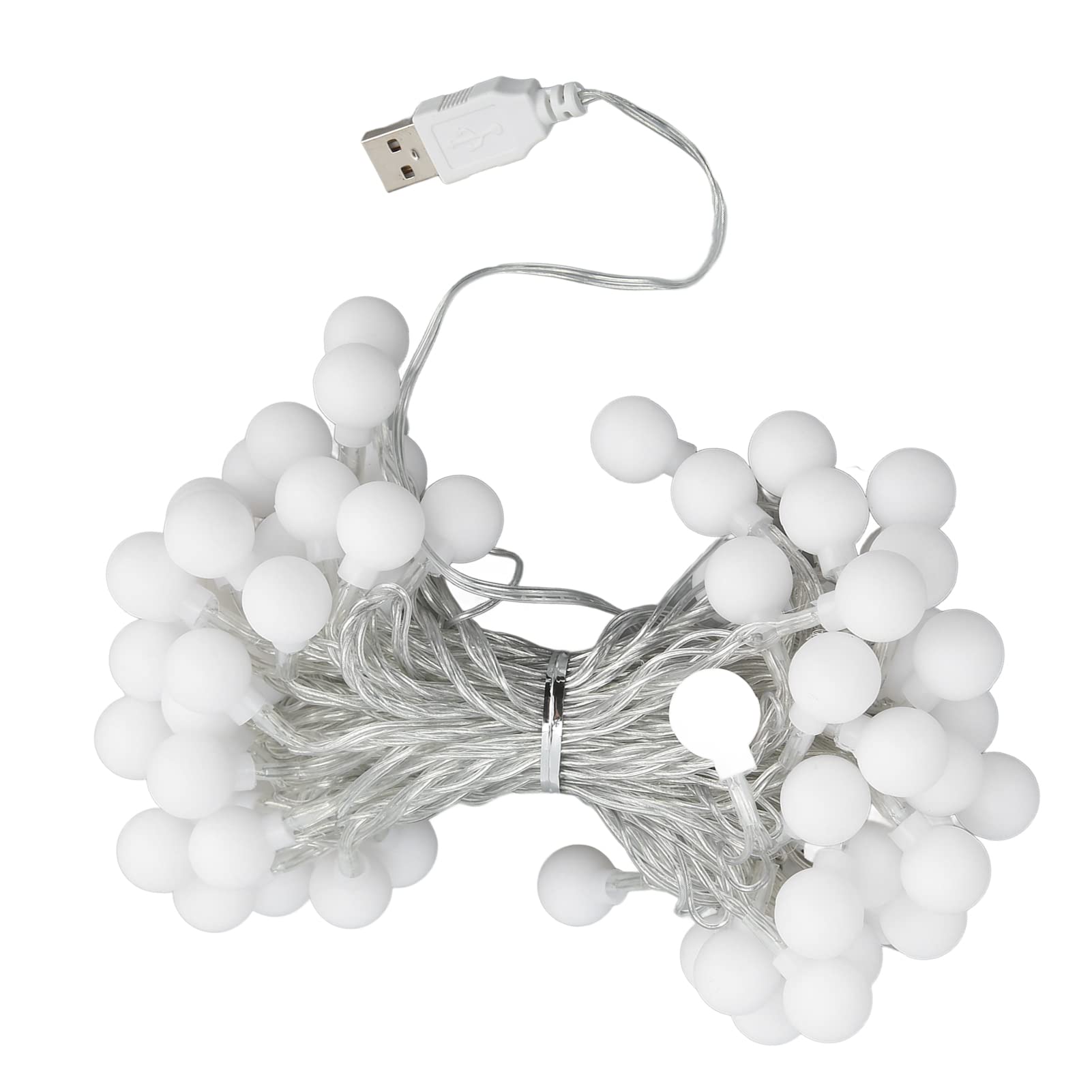 Raguso 32ft Waterproof Outdoor LED String Lights - USB Charging, 36H Battery Life, Round Bulbs for Camping, Patio, Garden & Backyard Decor
