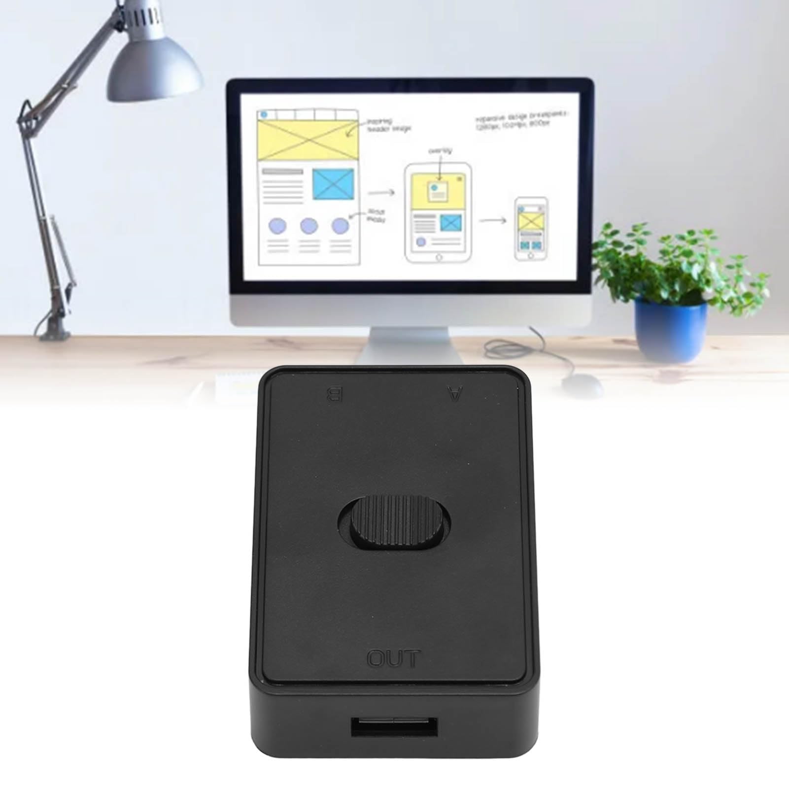 USB 2.0 Switch Selector 2-in-1 for PC Keyboard Mouse - Home Office Use
