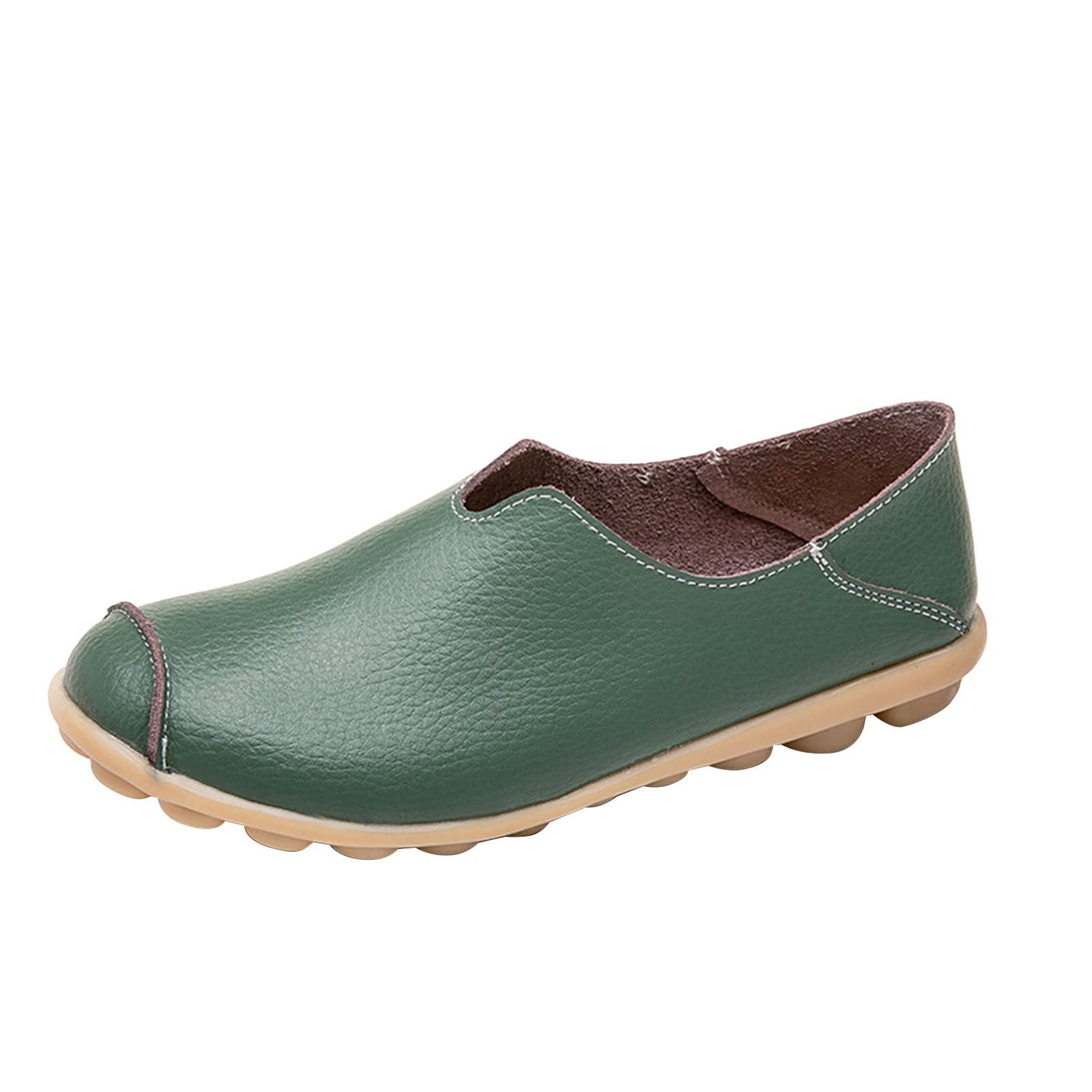 Men's & Women's Leather Casual Loafers - Solid Color Flat Shoes for Dressy & Everyday Wear | Perfect for Office, Travel & Comfortable Walking