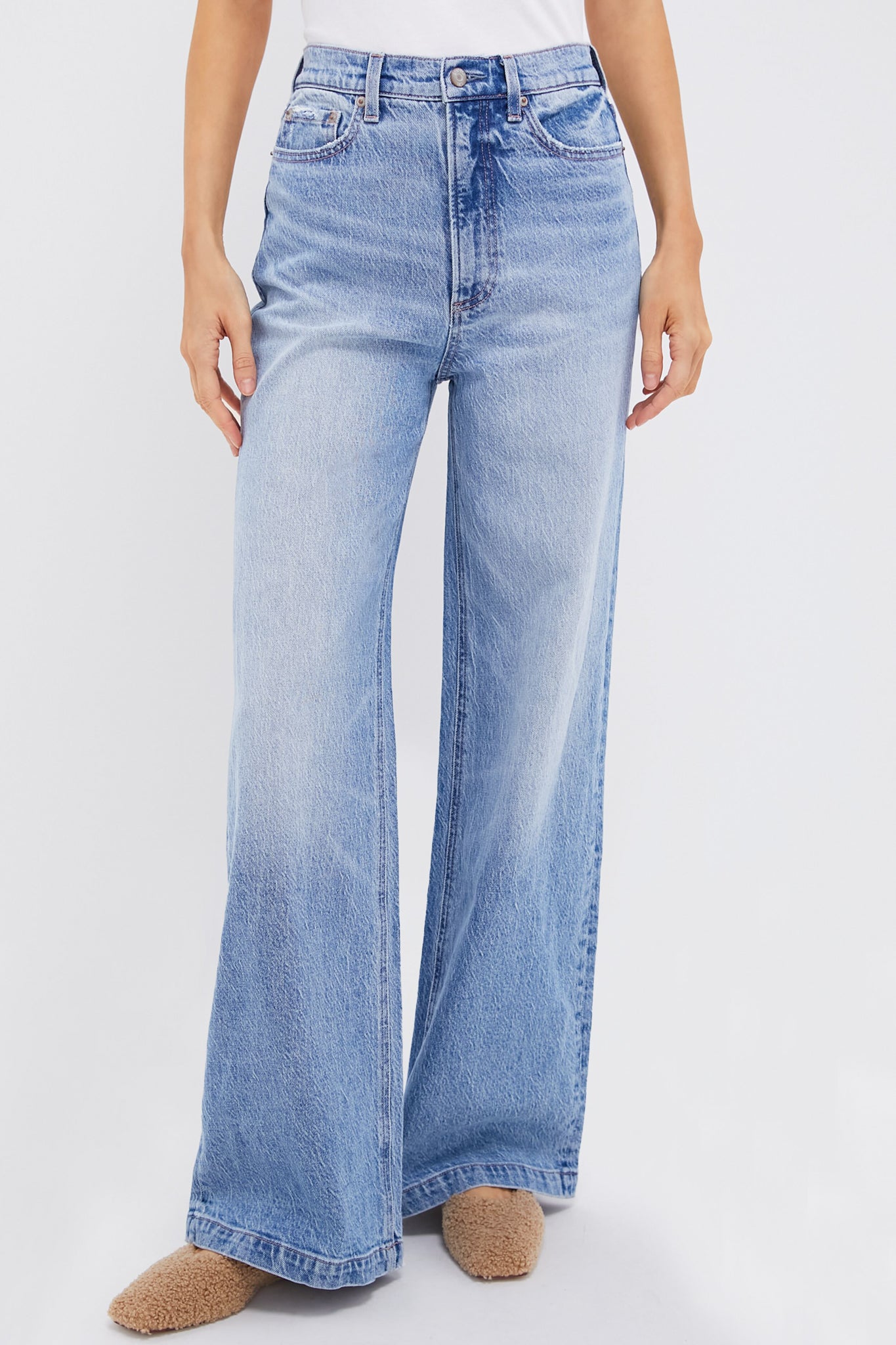 Break Lana High Rise Ultra Wide Leg Jeans for Women - Comfortable Stretch Denim Pants for Casual Wear, Office & Date Night Outfits