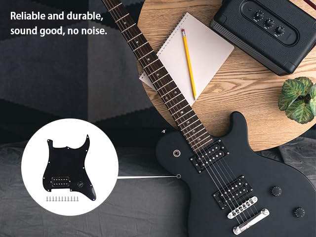 BQLZR 11.02 x 8.82 Inch Prewired Guitar Pickguard with Humbucker - Replacement Part for Electric Guitar | Perfect for DIY Guitar Repair & Customization