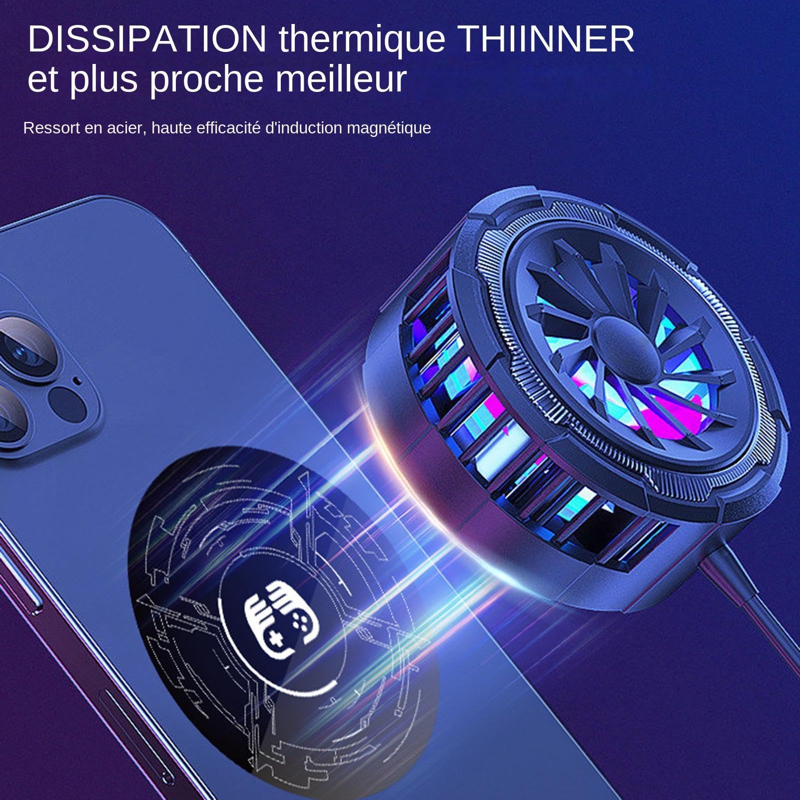 Ultra Thin Magnetic Semiconductor Cooling Pad for Cell Phones - Lightweight Versatile Phone Cooler & Cushion | Perfect for Gaming, Streaming & Overheating Protection