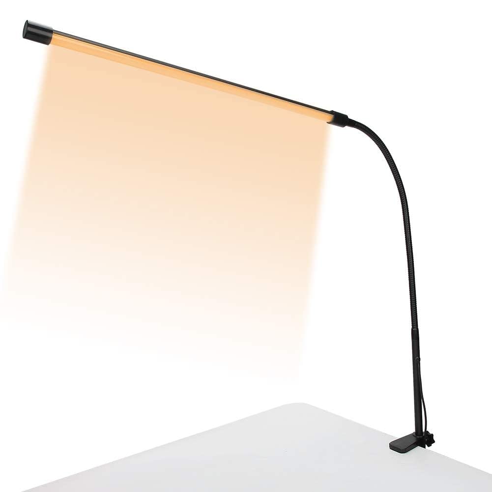 2 Pack Adjustable Long Arm Desk Lamps with Dimmable LED Light - 90+ CRI for Precision Work, Nail Art & Eyelash Extensions - Perfect for Home Office, Salon & Makeup Studio
