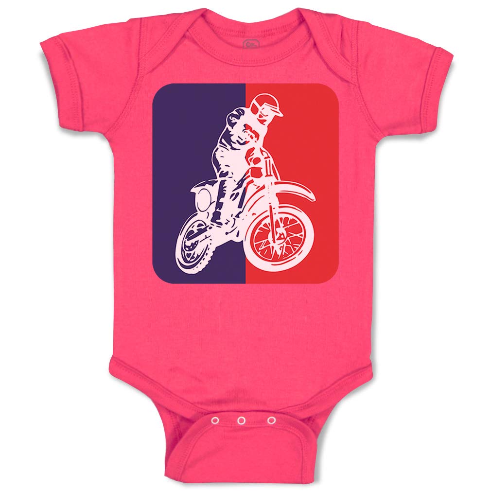 Custom Baby Bodysuit - Motocross Motorcycle Design Funny Cotton Onesie for Boys & Girls | Perfect for Motorcycle Enthusiast Families, Baby Showers & Photo Shoots