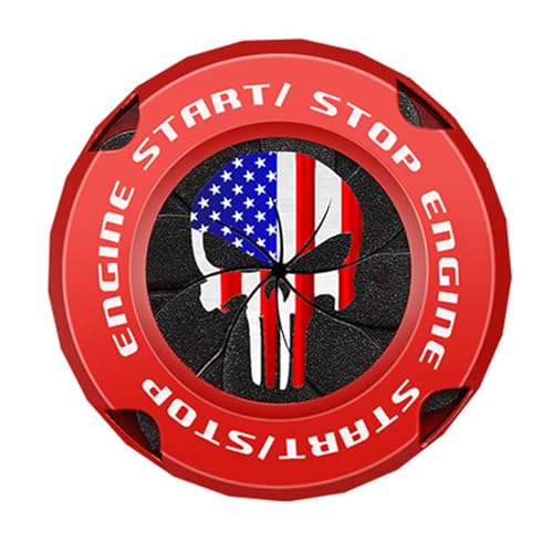 B-Rotary-SKull American Flag-Red Black
