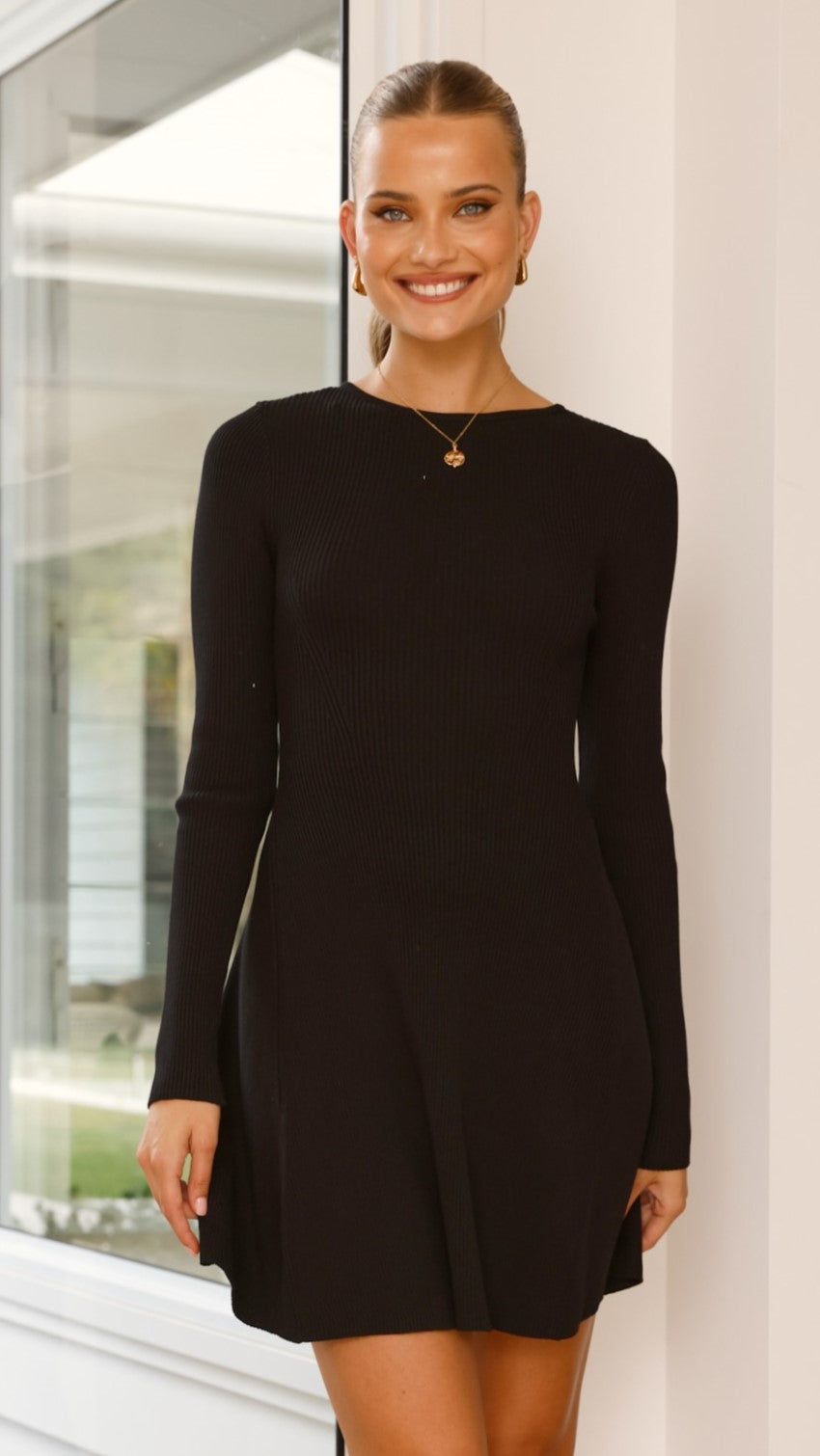 Amity Mini Dress for Women - Elegant Black Bodycon Dress for Night Out, Party, or Date Night