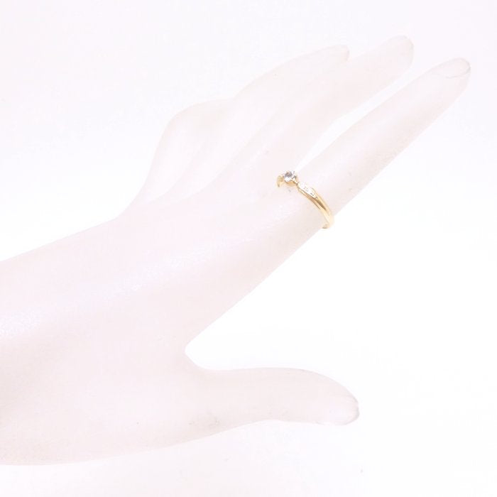 4℃ Aquamarine Diamond Ring in 18K Yellow Gold - Elegant Jewelry for Weddings, Anniversaries & Special Occasions