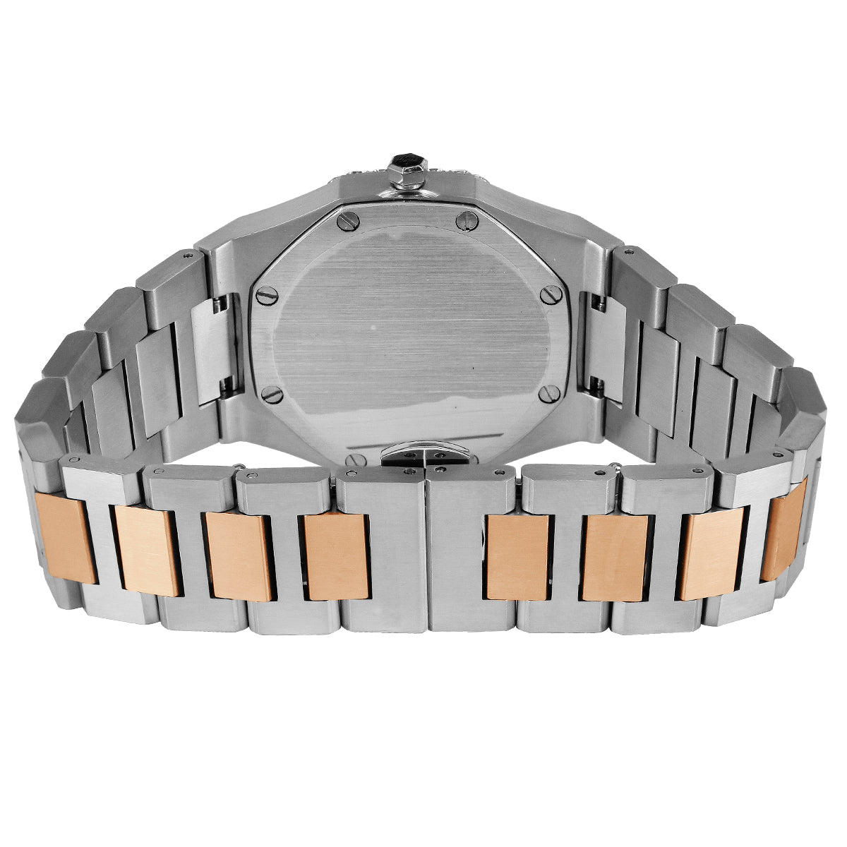 Premium Stainless Steel Two-Tone Automatic Men's Watch with Iced Bezel - Luxury Dress Watch for Business, Formal Events & Special Occasions