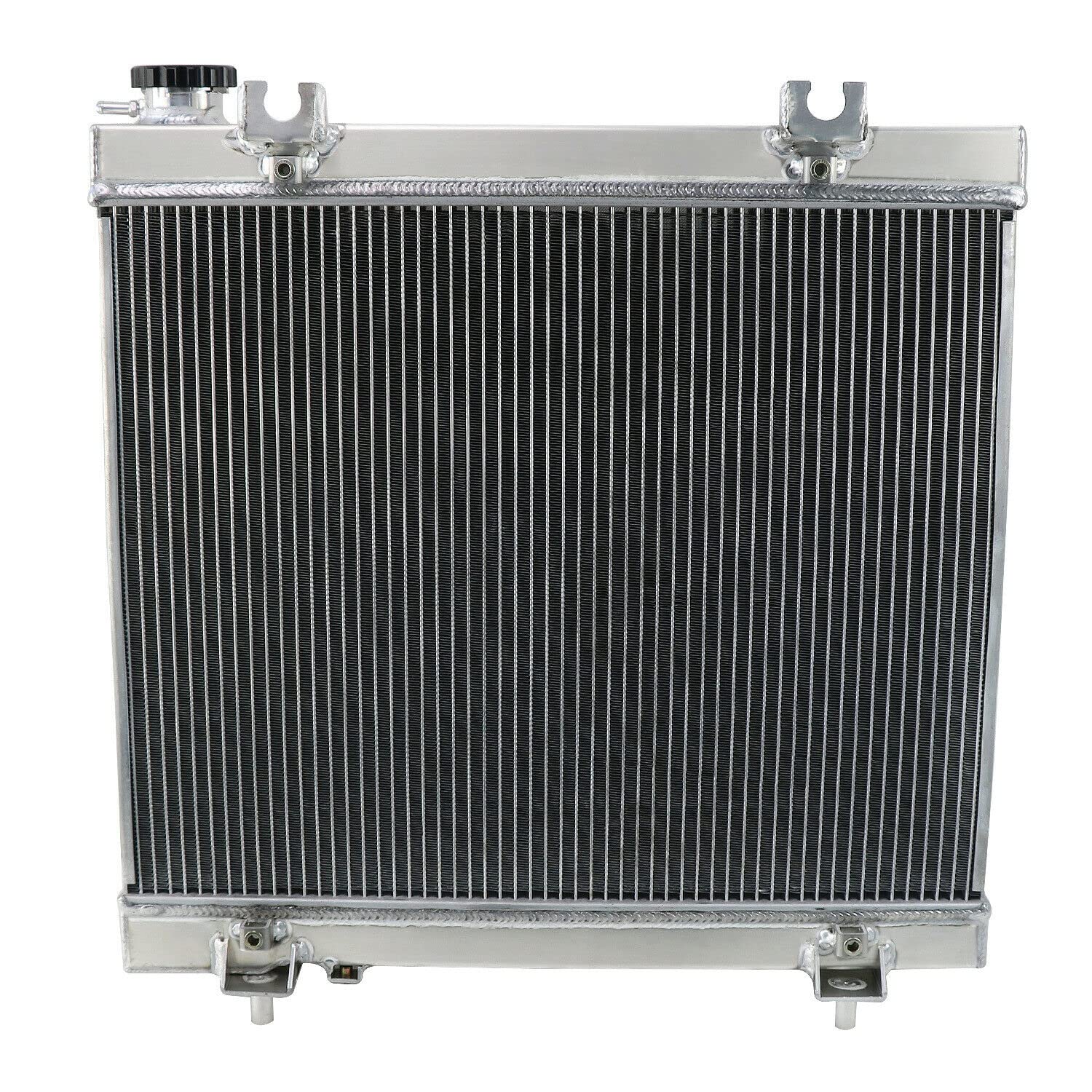 AlloyWorks 3-Row Aluminum Radiator with Shroud Fan & Relay Kit - Compatible with 2005-2011 Dodge Dakota & Mitsubishi Raider 3.7L 4.7L V6 Engines - Heavy Duty Cooling Upgrade for Off-Roading, Towing & High-Performance Driving