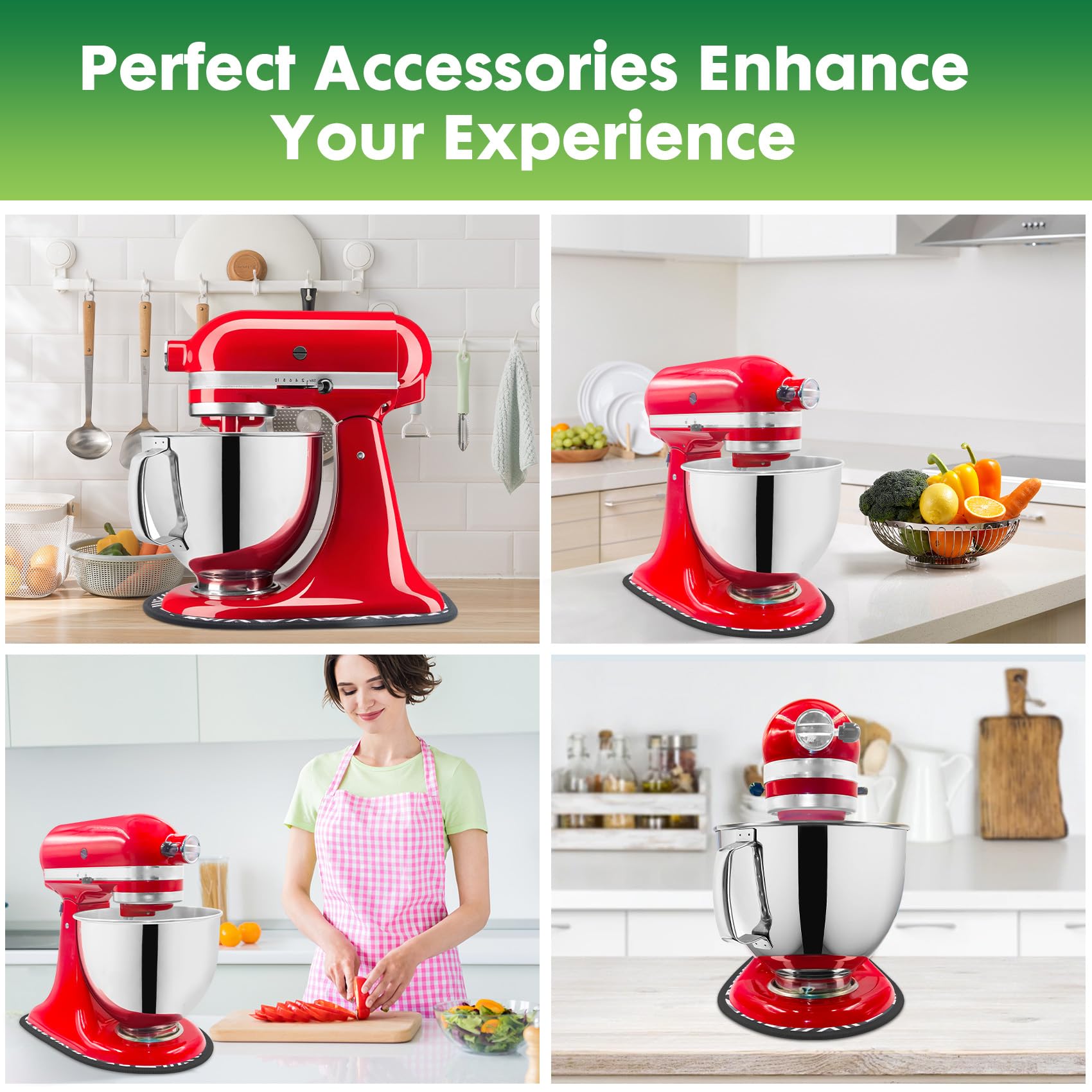 KitchenAid Mixer Sliding Mat for Artisan 4.5-5 Qt Tilt-Head Stand Mixer - Non-Slip Countertop Protector Pad for Easy Mixing & Baking Accessories | Perfect for Kitchen Countertops & Baking Stations