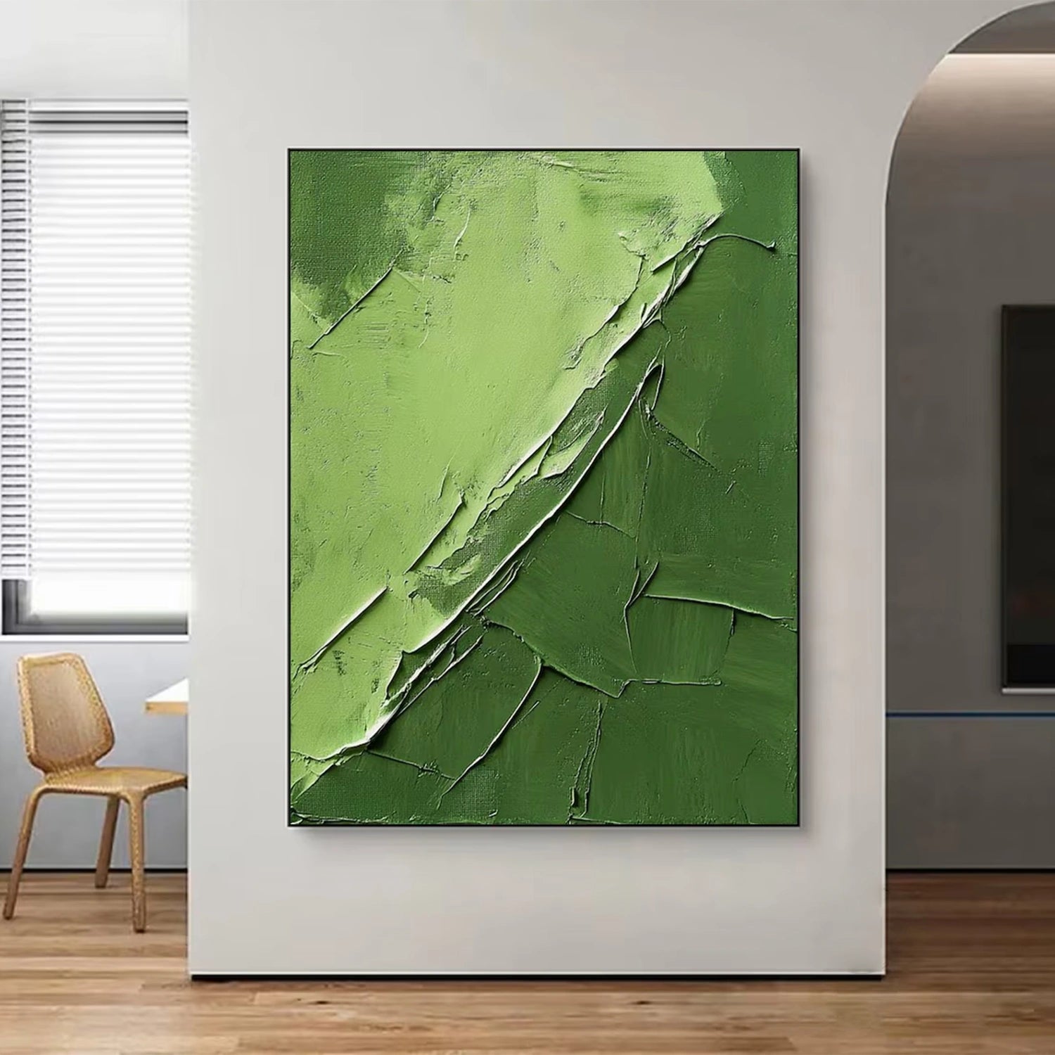 Blue & Green Abstract Art Print #BG107 - Modern Wall Decor for Living Room, Bedroom & Office