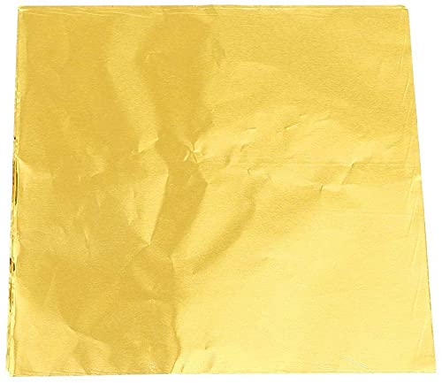 Premium Aluminum Foil Candy Wrapping Sheets - Gold, 7x7cm (250 Pack) for Chocolate, Candy & Gift Packaging - Ideal for DIY Treats, Party Favors & Holiday Gifts