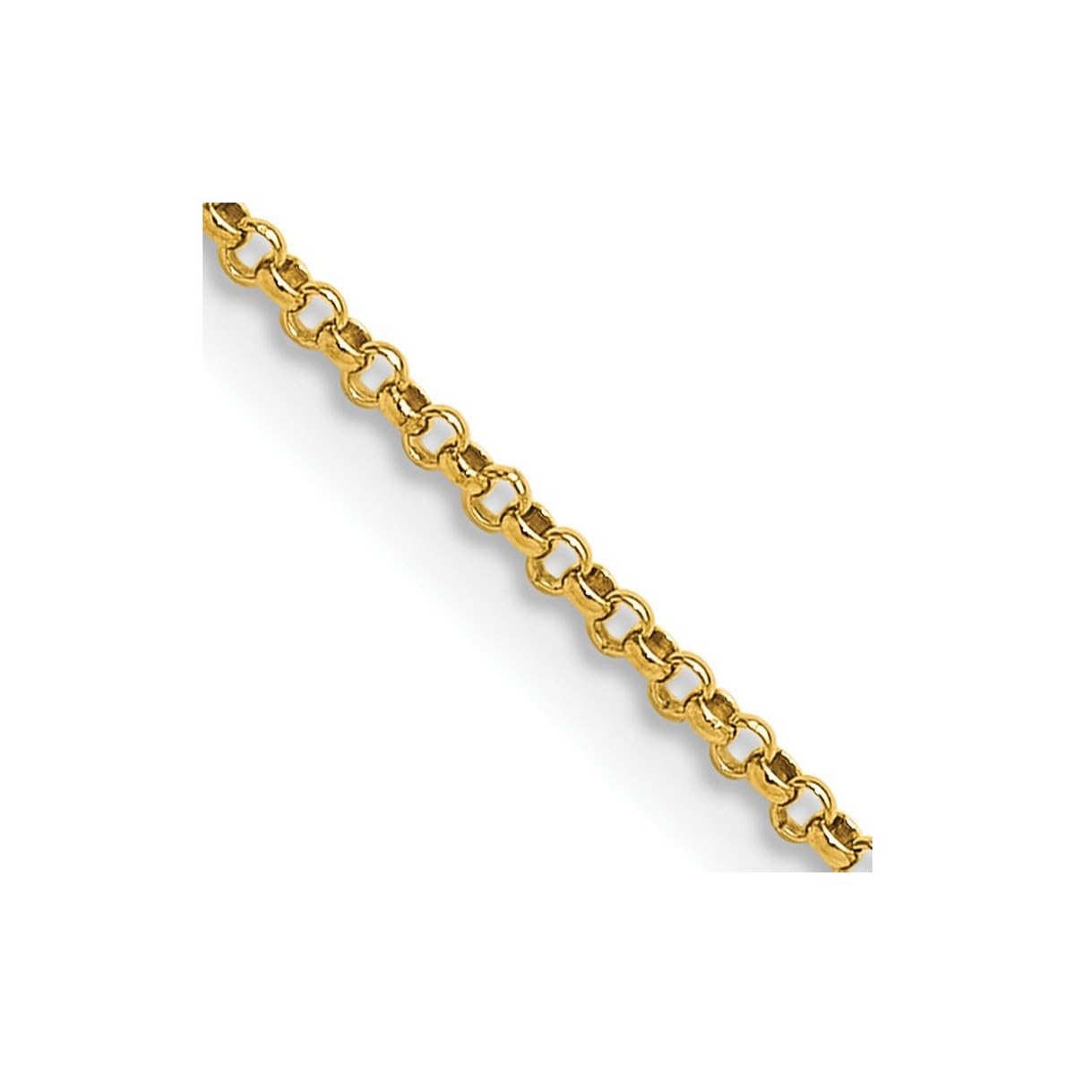 14K Gold Rolo Pendant Necklace for Women & Men - White Gold or Yellow Gold Chain with 16/18/20/24 Inch Length Options - Elegant Jewelry for Everyday Wear, Gifts & Special Occasions
