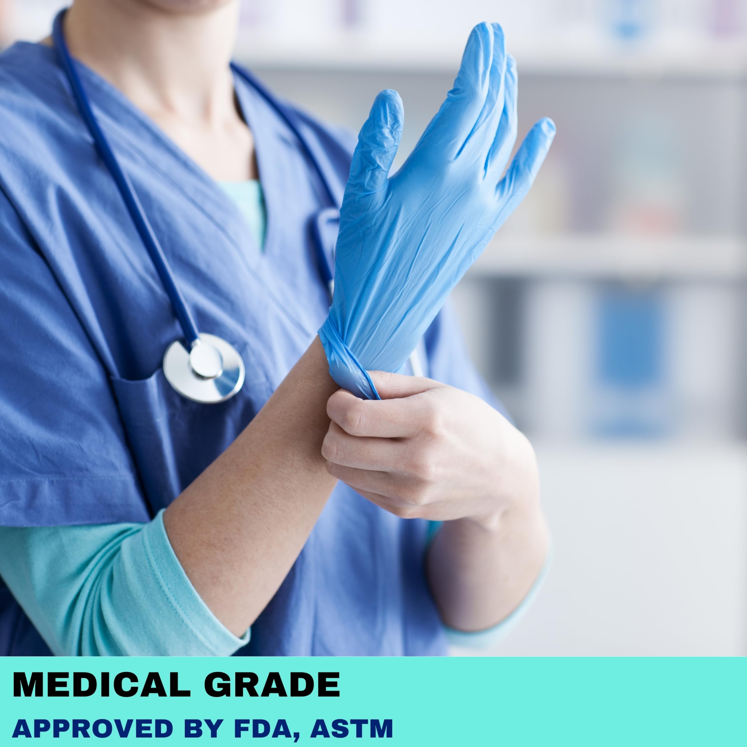 **100-1000 Pcs Nitrile Exam Gloves 9.5-12