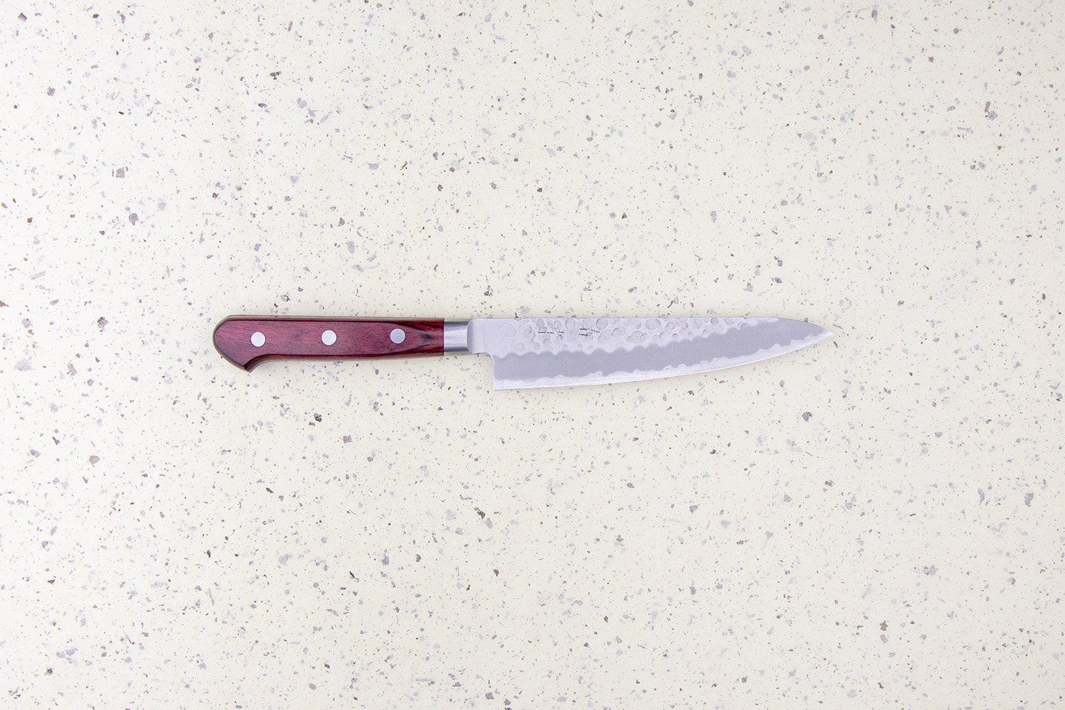 Tsunehisa AS/S Shi Tsuchime Migaki Western Petty Knife 135mm - High Carbon Steel Japanese Kitchen Knife for Precise Slicing, Peeling & Garnishing - Perfect for Chefs & Home Cooking