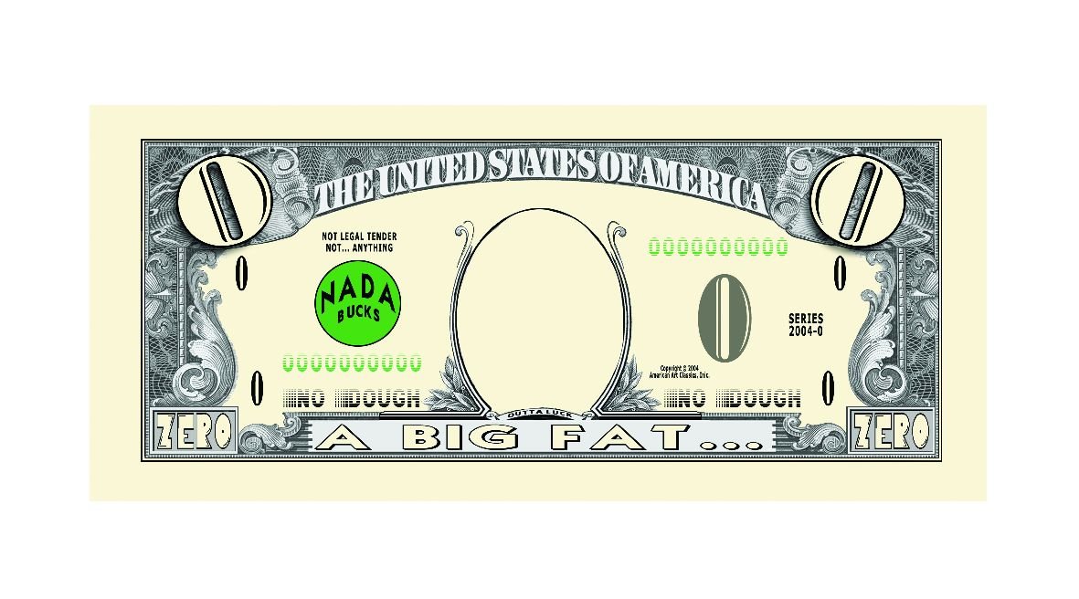 American Art Classics Zero Dollar Bill in Protective Dollar Bill Holder - Unique Gift for Minimalists & Collectors - Perfect for Gag Gifts, Office Pranks, and Novelty Collections