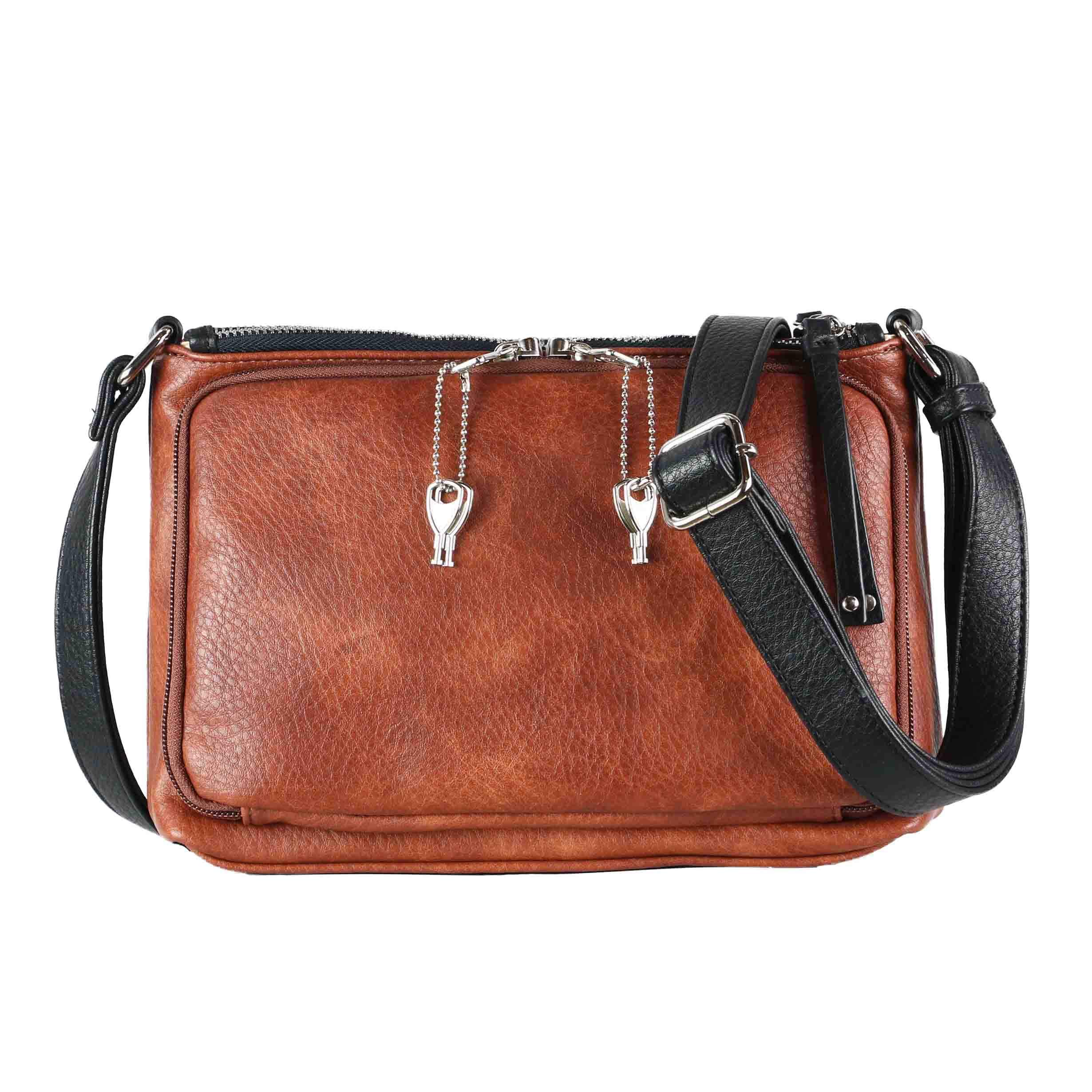 Hailey Concealed Carry Crossbody Purse - Secure Faux Leather Handbag with Locking Gun Compartment & Adjustable Strap for Women | Perfect for Everyday Carry, Travel & Personal Safety