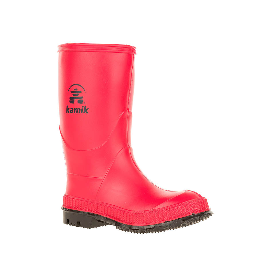 Kamik Red Stomp Kids' Rain Boots - Waterproof & Durable for Outdoor Play, Puddle Jumping & Rainy Day Adventures