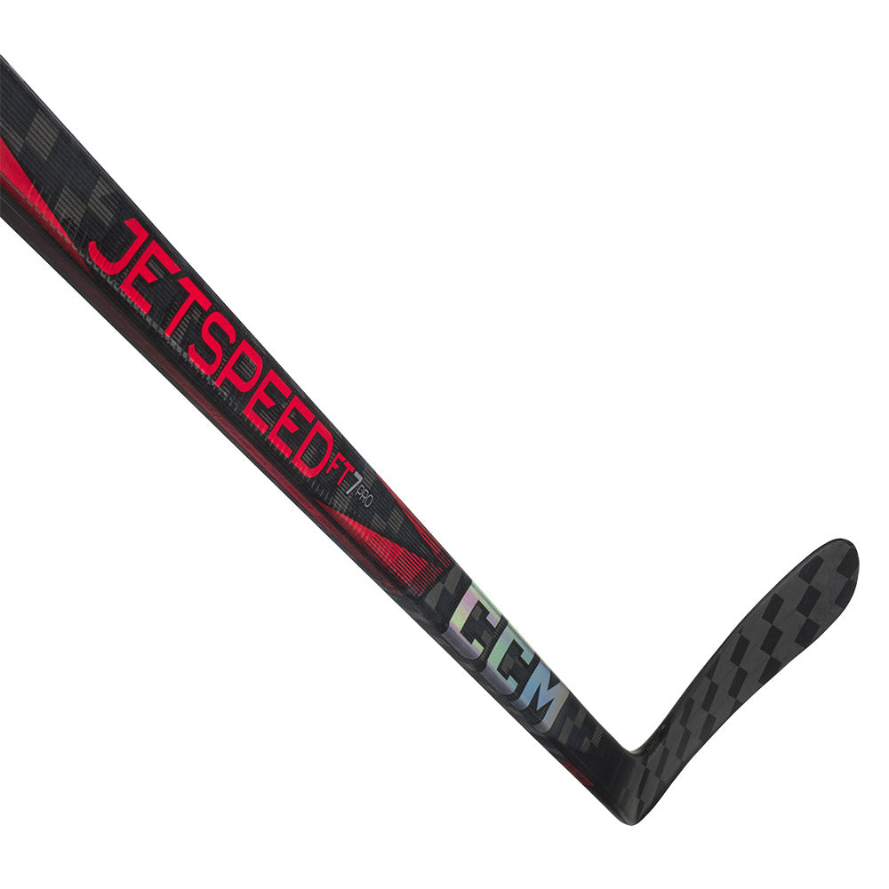 CCM Jetspeed FT7 Pro Senior Ice Hockey Stick - Lightweight Carbon Fiber Hockey Stick for Adults - Perfect for Competitive Play & Training