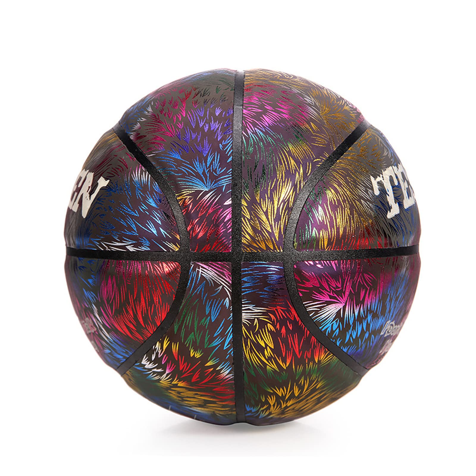 Glow in the Dark Basketball - Holographic Reflective No.7 Size Training Ball for Kids | Night Sports Equipment, Outdoor Play & Birthday Gifts for Boys and Girls