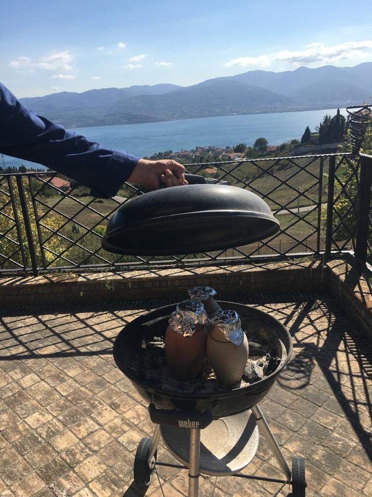 Authentic Handmade Cappadocian Kebab Pot - Traditional Clay Cooking Pot for Slow Cooking, Stews & Turkish Cuisine | Perfect for Home Kitchens, Camping & Outdoor Cooking
