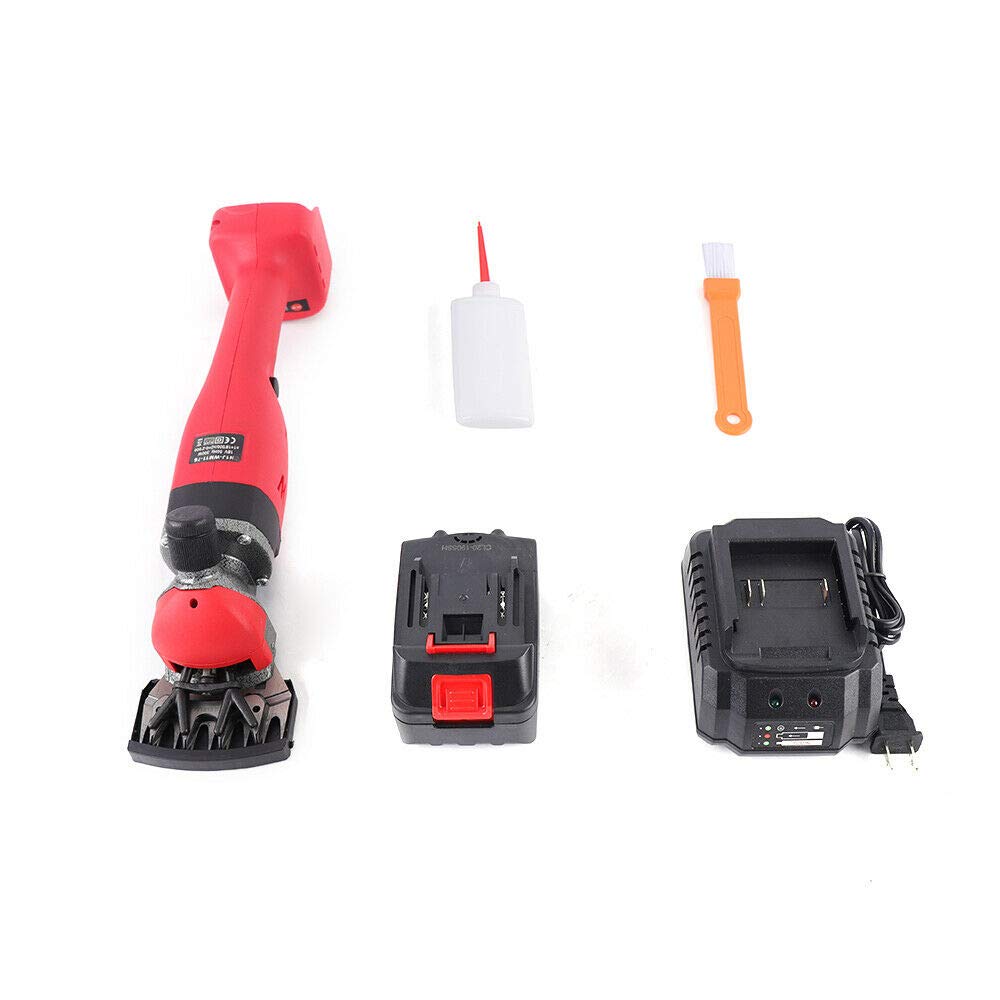 18V 300W 2-Speed Cordless Electric Sheep Shears - Heavy Duty Animal Grooming Clippers for Sheep, Alpacas, Llamas & Thick-Coated Livestock - Professional Farm Shearing Machine for Wool Trimming & Haircutting