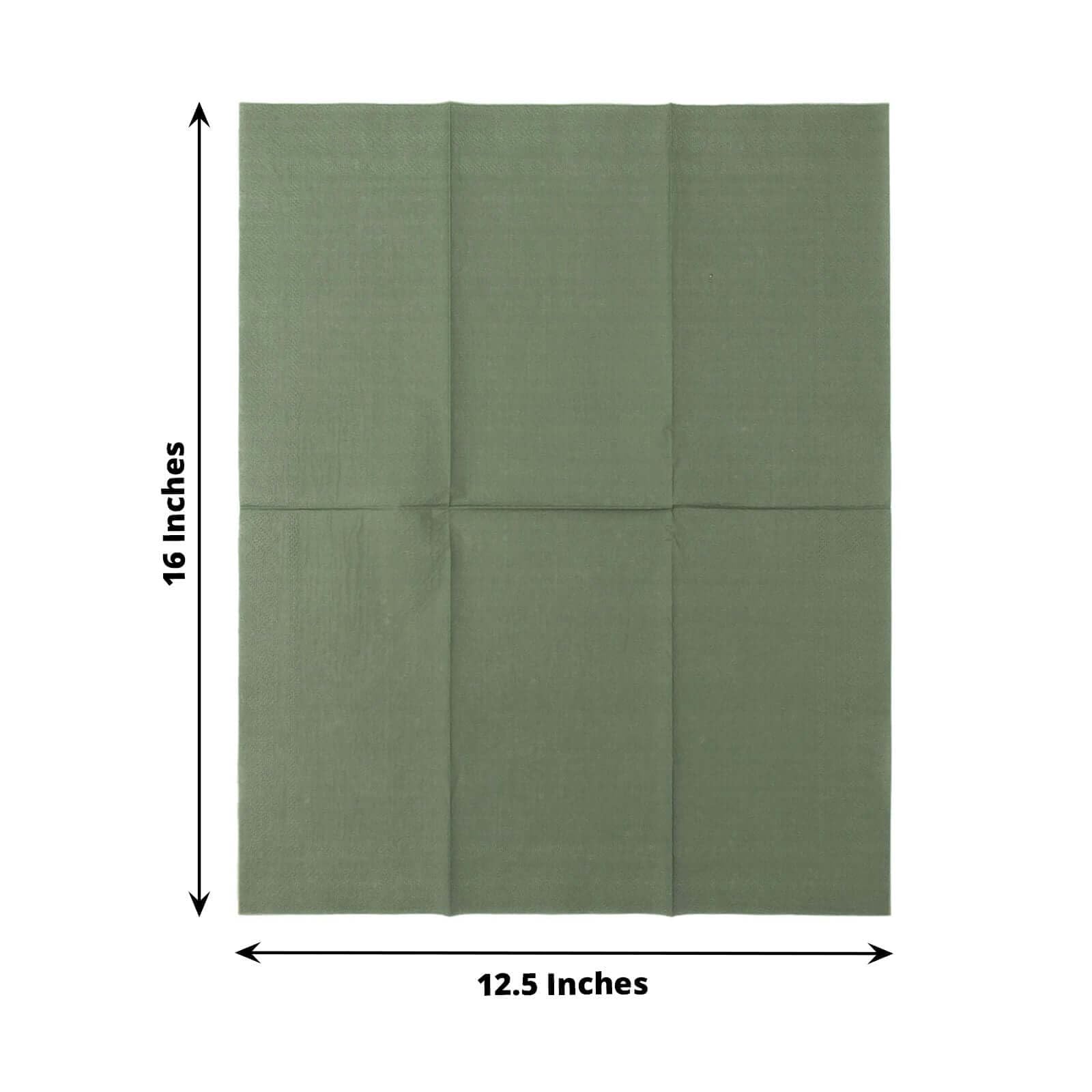 Efavormart 50 Pack 2-Ply Soft Olive Green Paper Napkins for Dinner Parties, Weddings, Cocktail Receptions - Premium Disposable Beverage Napkins for Elegant Events & Home Entertaining