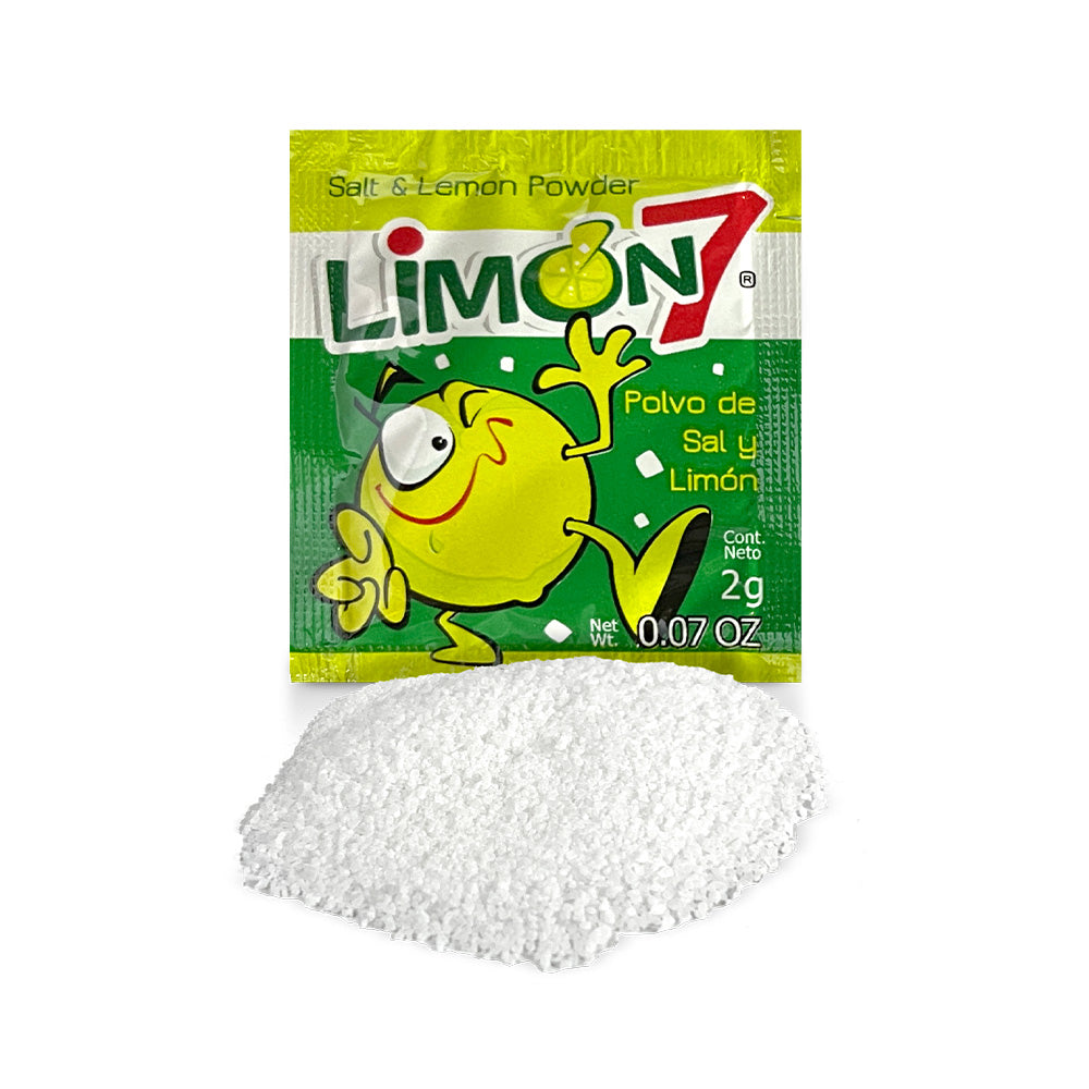 Dulces Anáhuac Limon7 Salt & Lemon Powder - 7oz (100 Count) | Tangy Mexican Candy for Snacking, Parties & Gift Baskets